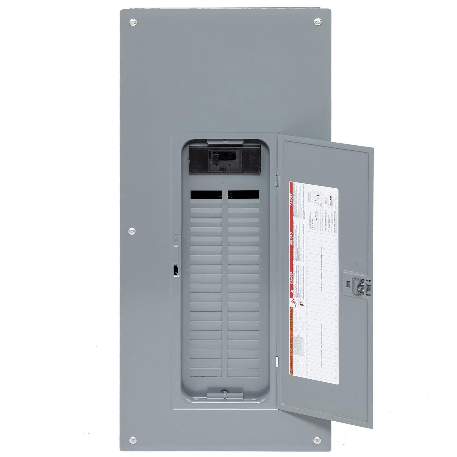 QO140M200PC - Load center, QO, 1 phase, 40 spaces, 60 circuits, 200A convertible main breaker, PoN, NEMA1, combo cover