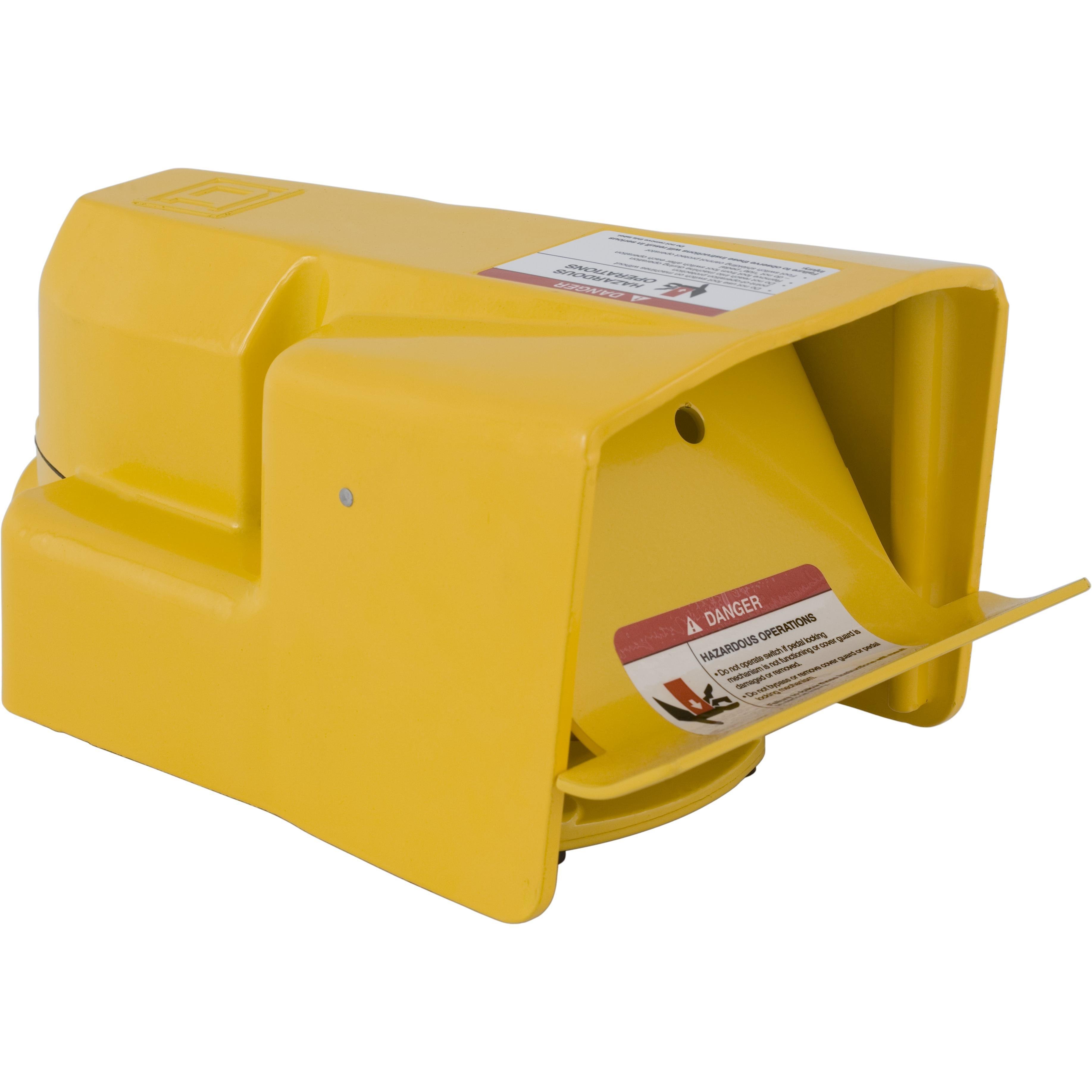 9002AW124 - Foot Switch, Harmony 9002AW, industrial, oversized pedal and side shields, DPDT contact, with safety door, 10A at 600V AC