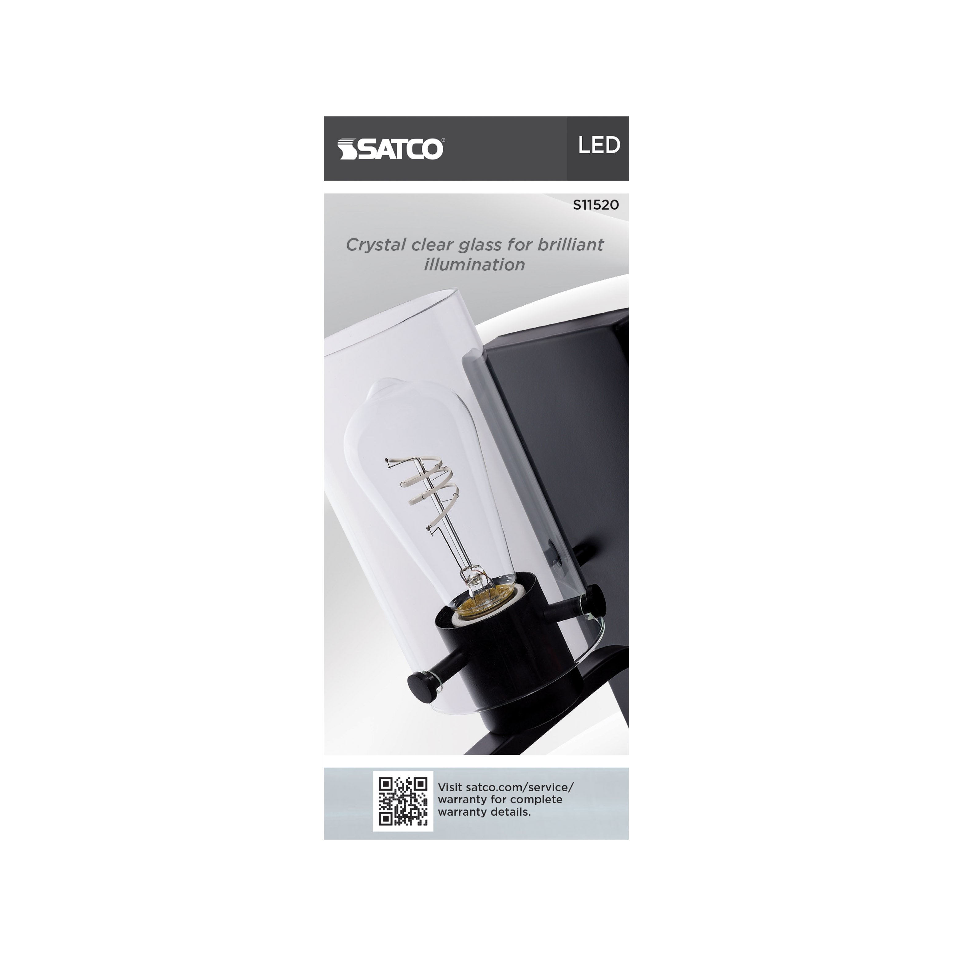 Picture of S11520 - 6 Watt LED - Reminiscent - Flex Gray Coil Filament - ST19 - Medium Base - 2700K CCT - Clear - 120 Volt