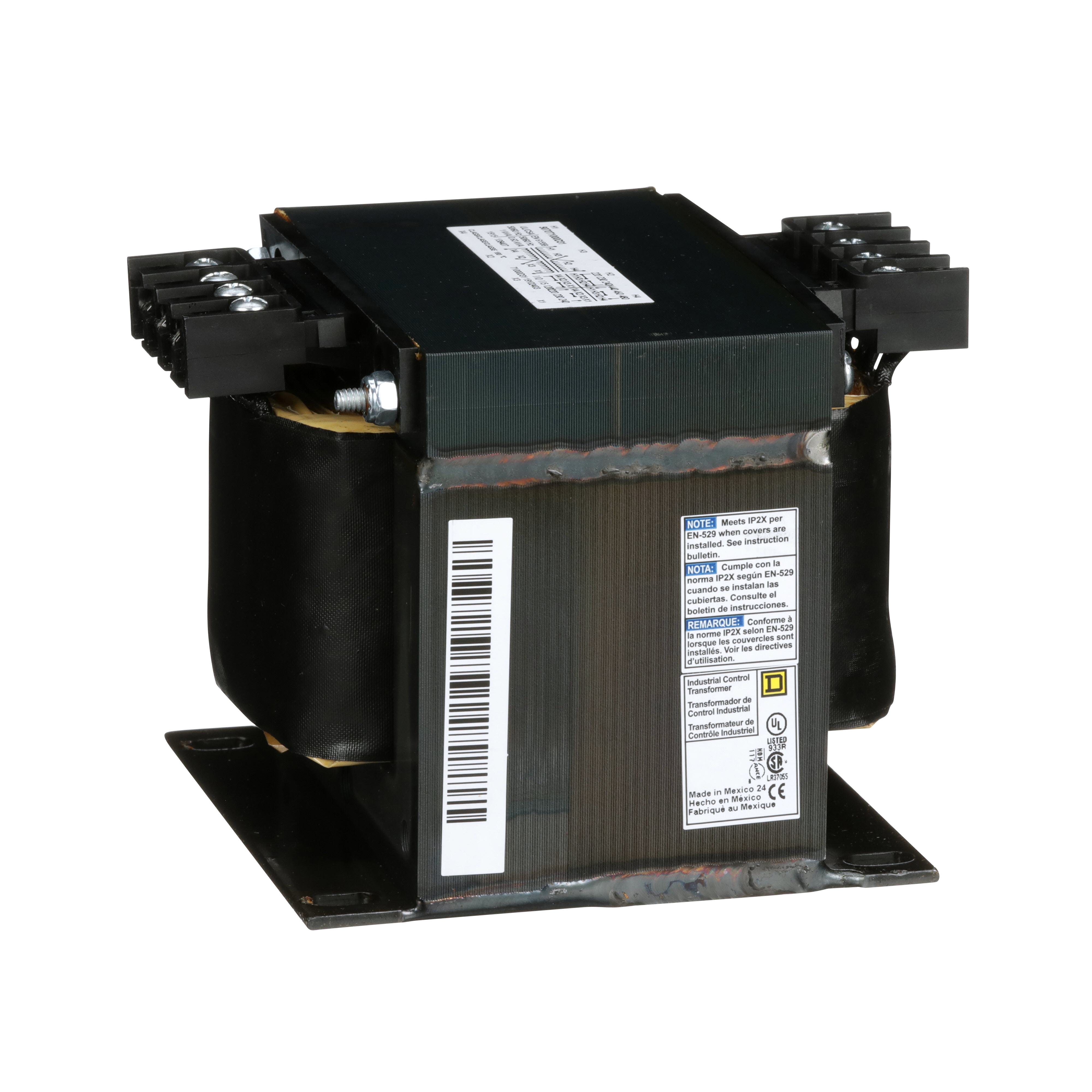 9070T1000D31 - Transformer, Type T, industrial control, 1000VA, 1 phase, 240x480V primary, 120/240V secondary, 115C rise