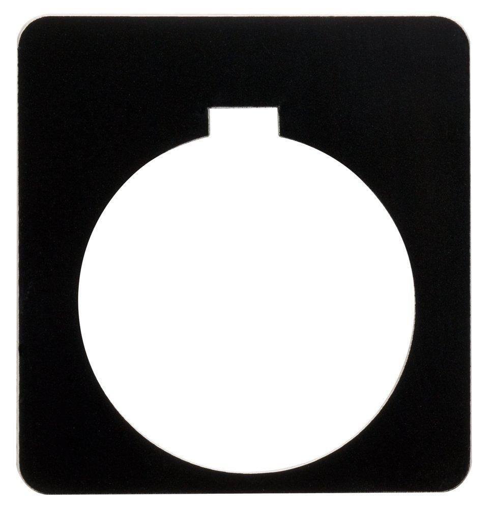 9001KN200BP - Harmony 9001K, Harmony 9001SK, blank legend, 30mm, plastic, black with white letters, 44,5mm square