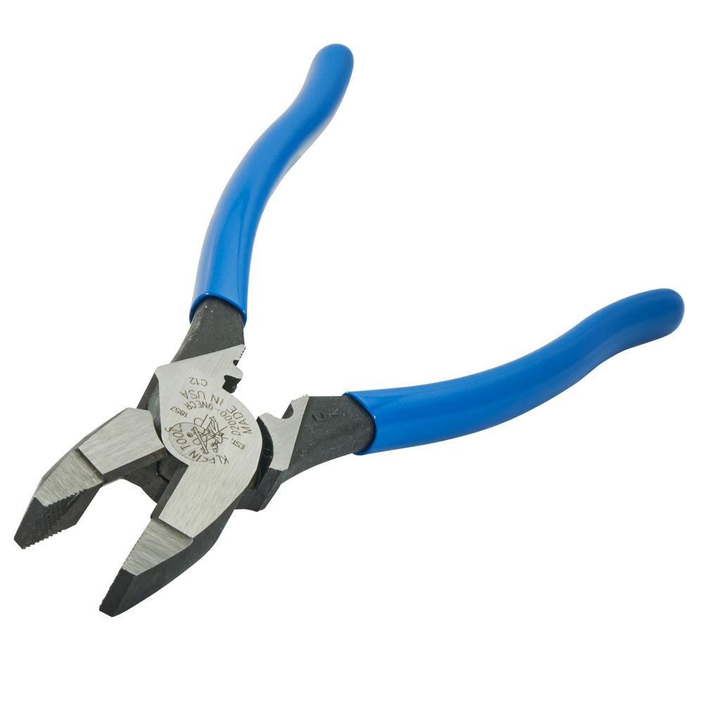 D2000-9NECR - Lineman's Pliers with Crimping, 9-Inch