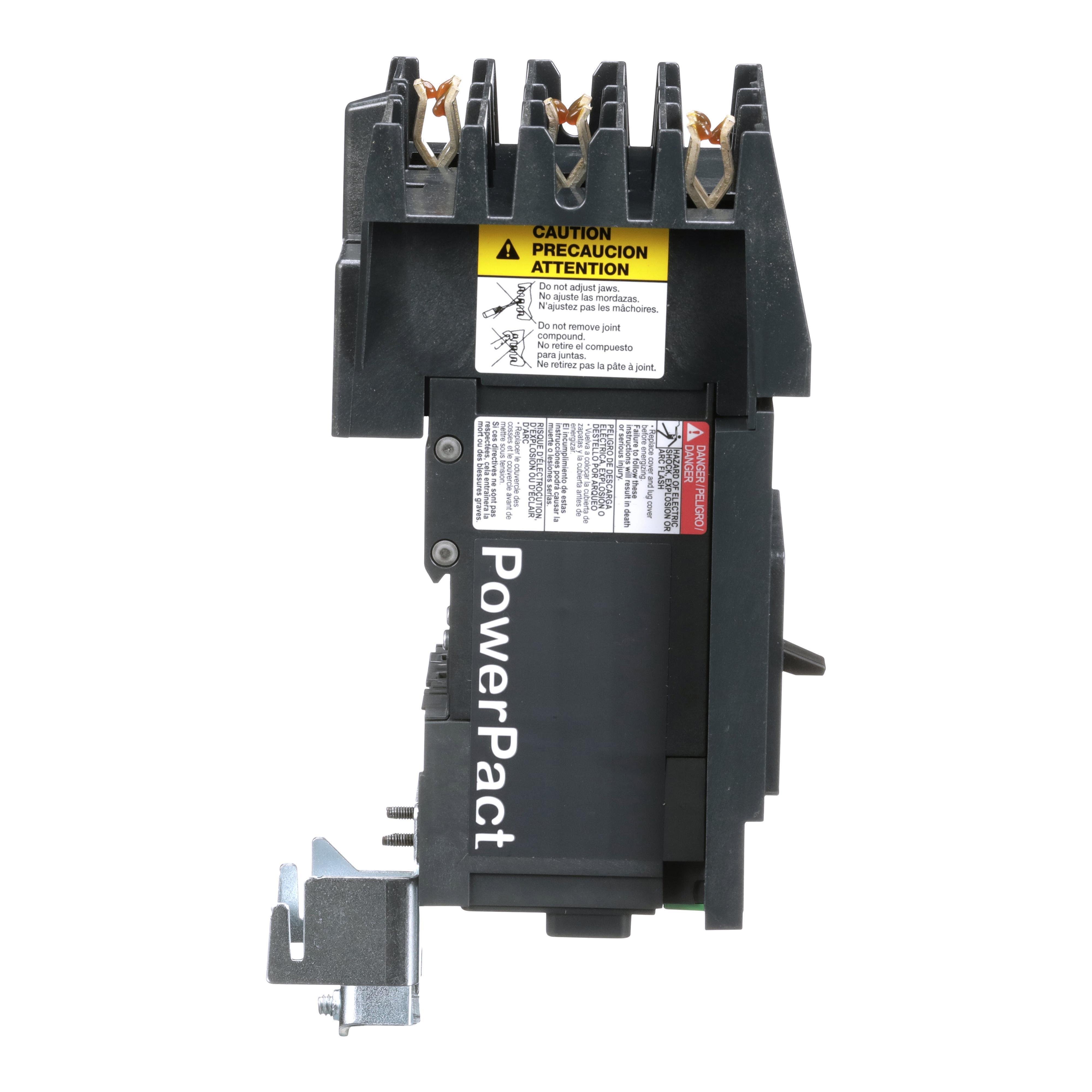 Picture of BDA36100 - Circuit breaker, PowerPacT B, 100A, 3 pole, 600Y/347VAC, 14kA, I-Line, thermal magnetic, 80%, ABC