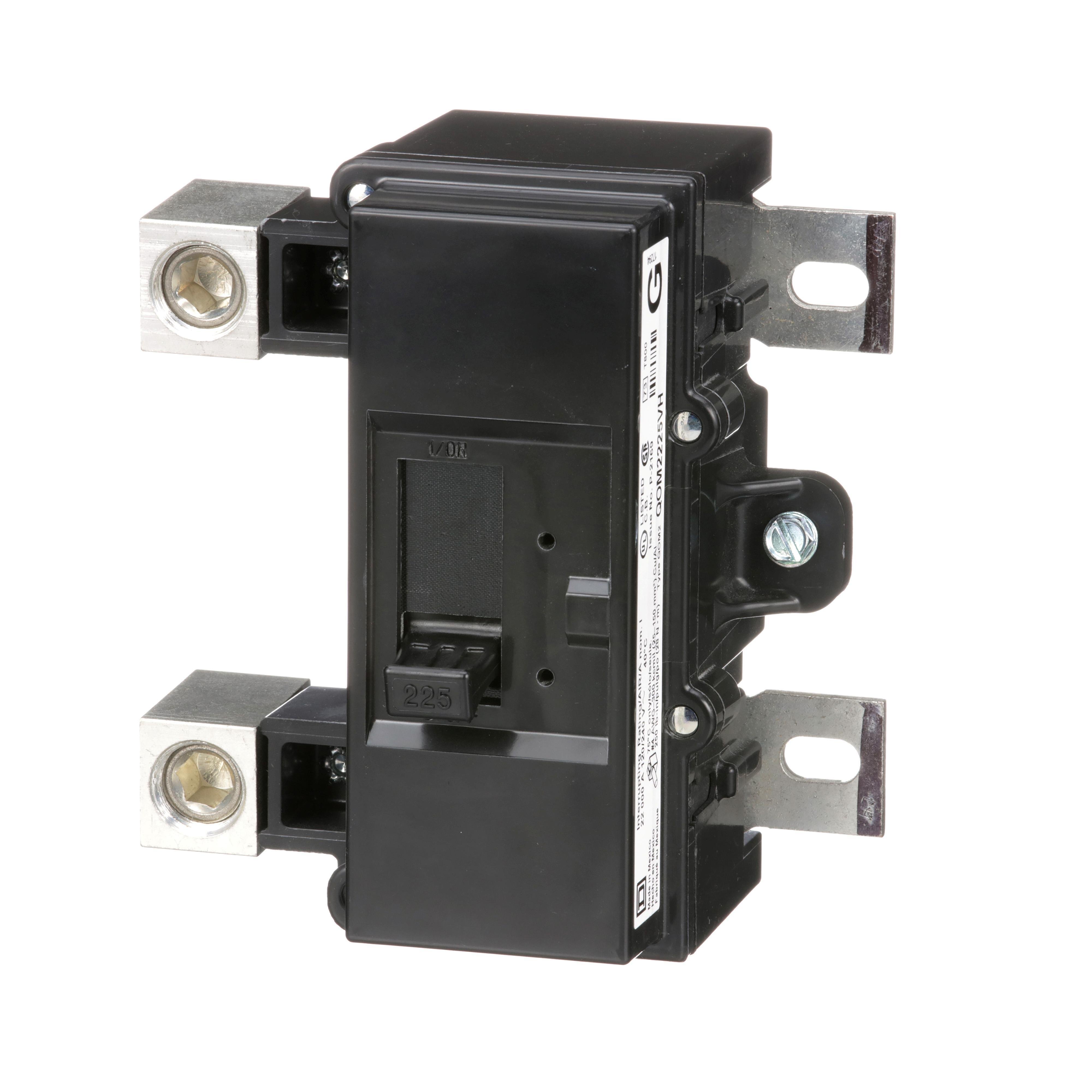 Picture of QOM2225VH - Main breaker, QO, 225A, 2 pole, 120/240VAC, 22kA, bolt on
