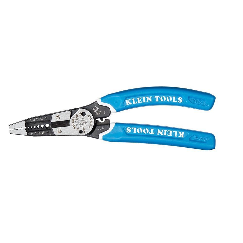 K12065CR - Klein-Kurve® Heavy-Duty Wire Stripper / Cutter / Crimper Multi Tool, 8-20 AWG
