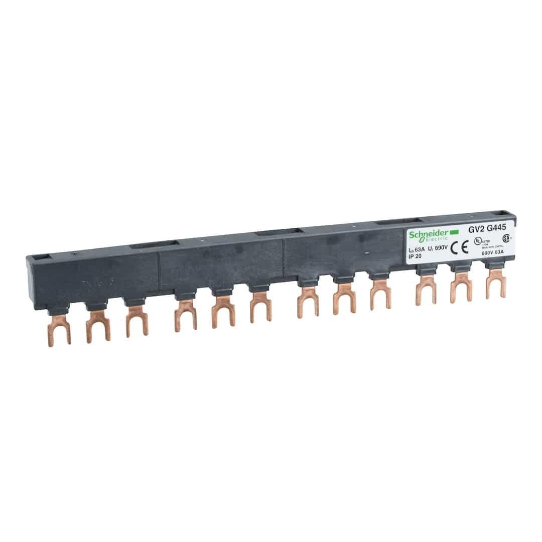GV2G445 - Linergy FT, Comb busbar, 63A, 4 tap-offs, 45mm pitch