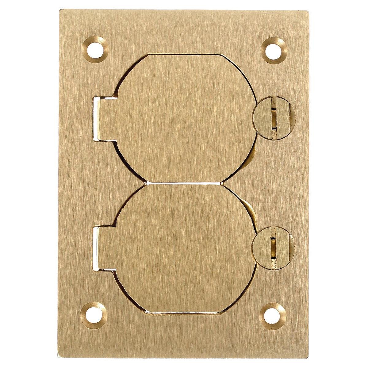 S3825 - Hubbell S3825 DUPLX FLR BOX COVER, BRASS