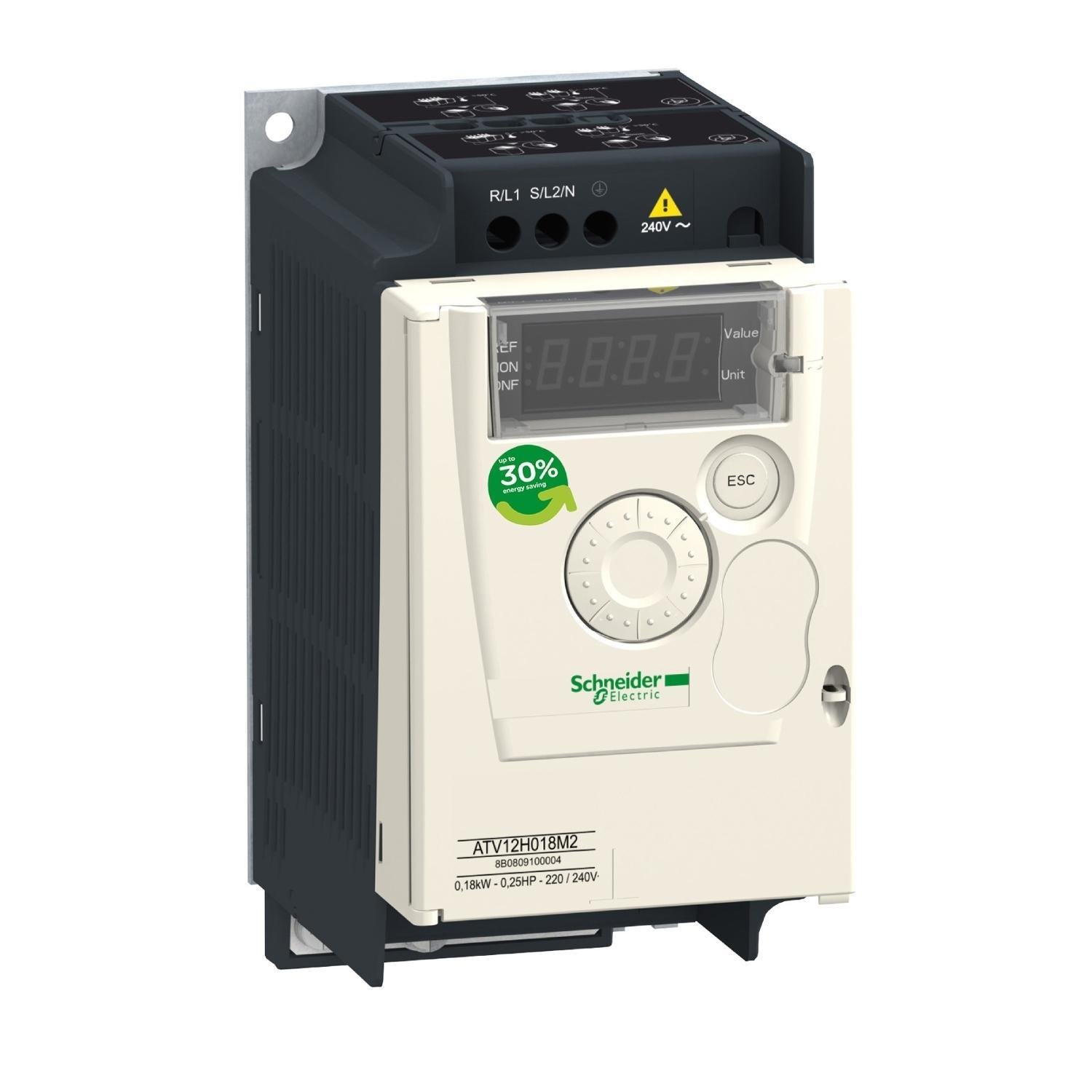 ATV12H018F1 - variable speed drive, Altivar 12, 0.18kW, 0.25hp, 100 to 120V, 1 phase