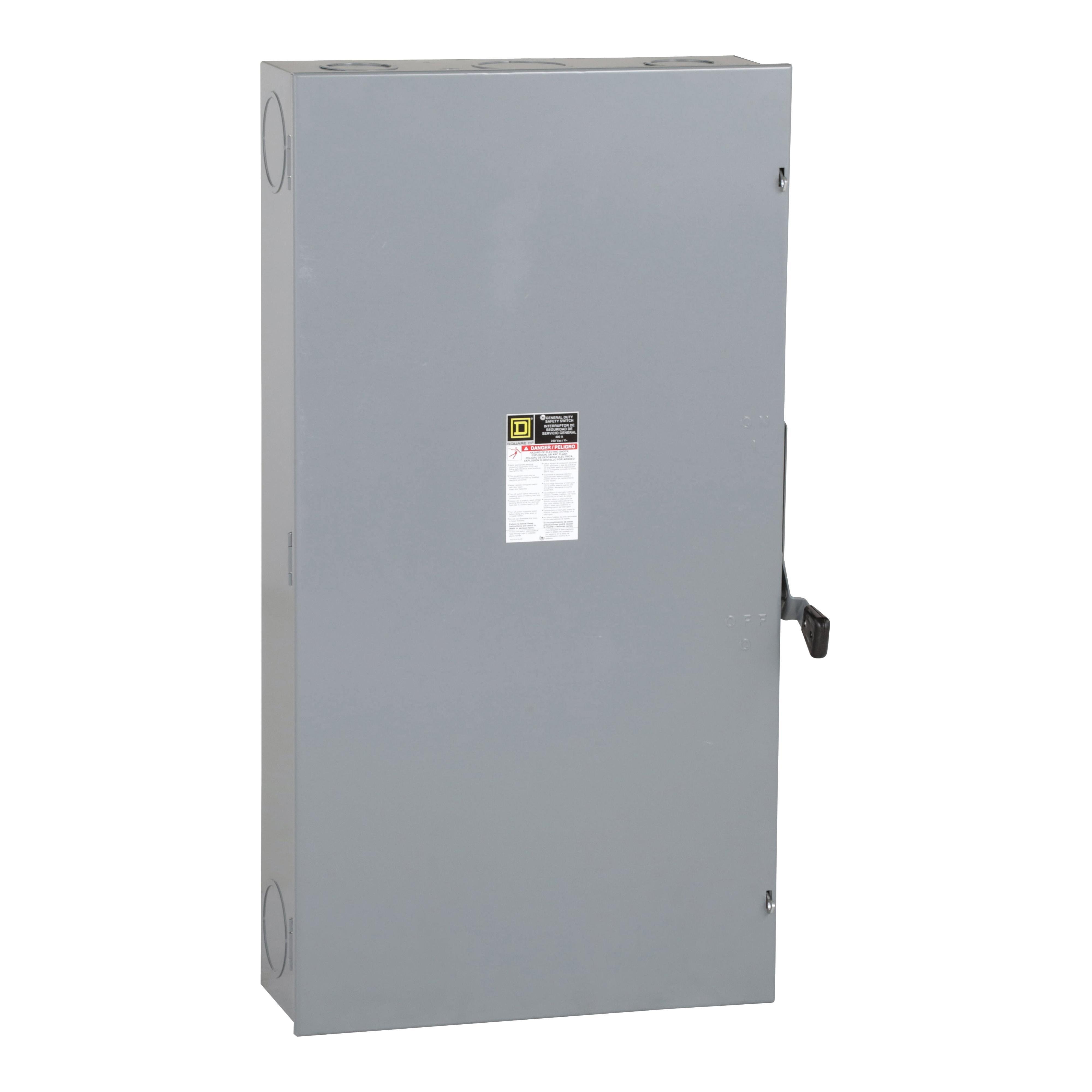 DU325 - Safety switch, general duty, non fusible, 400A, 3 pole, 3 wire, 125hp, 240VAC, NEMA 1