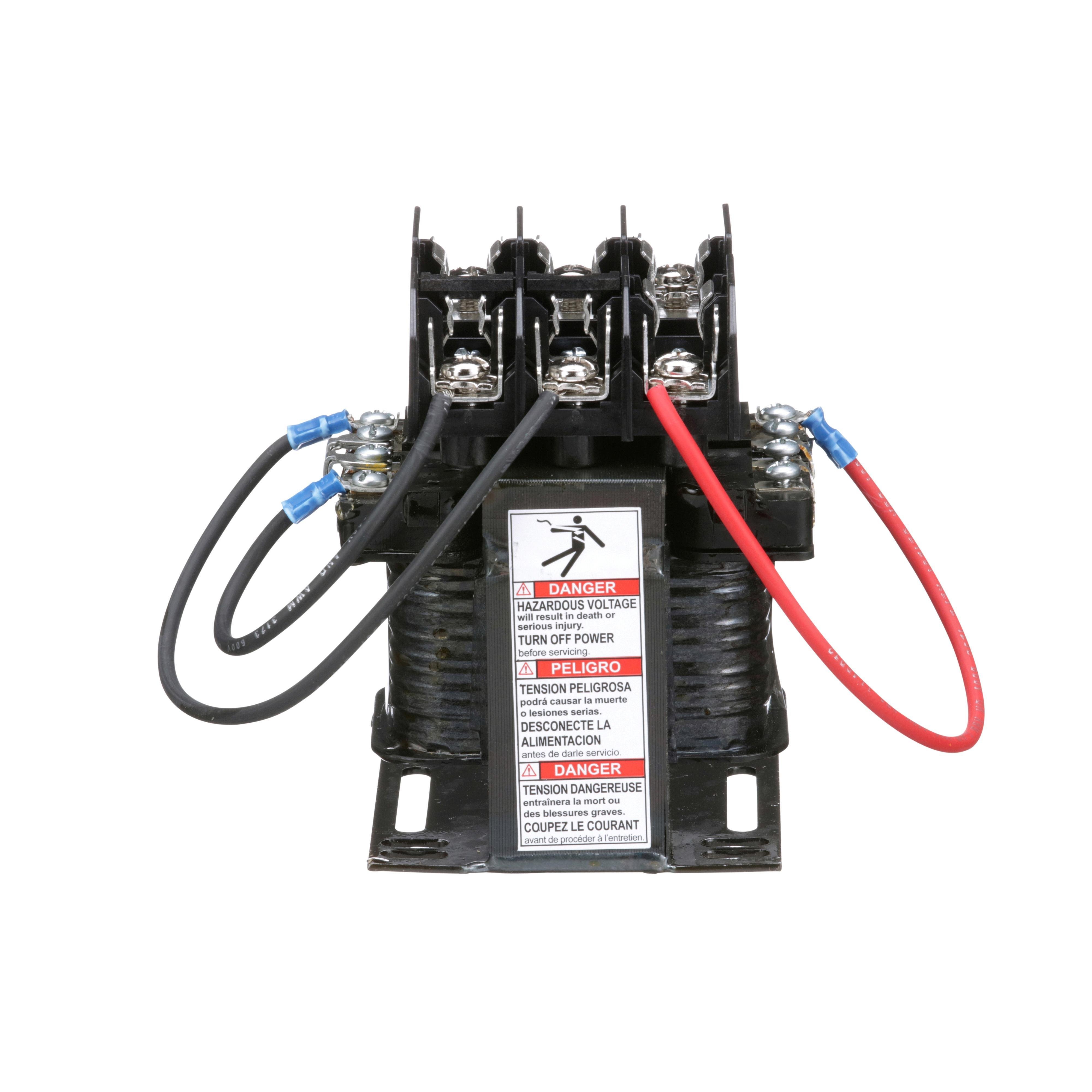 Picture of 9070TF100D1 - Industrial control transformer, Type TF, 1 phase, 100VA, 240x480V primary, 120V secondary, 50/60Hz