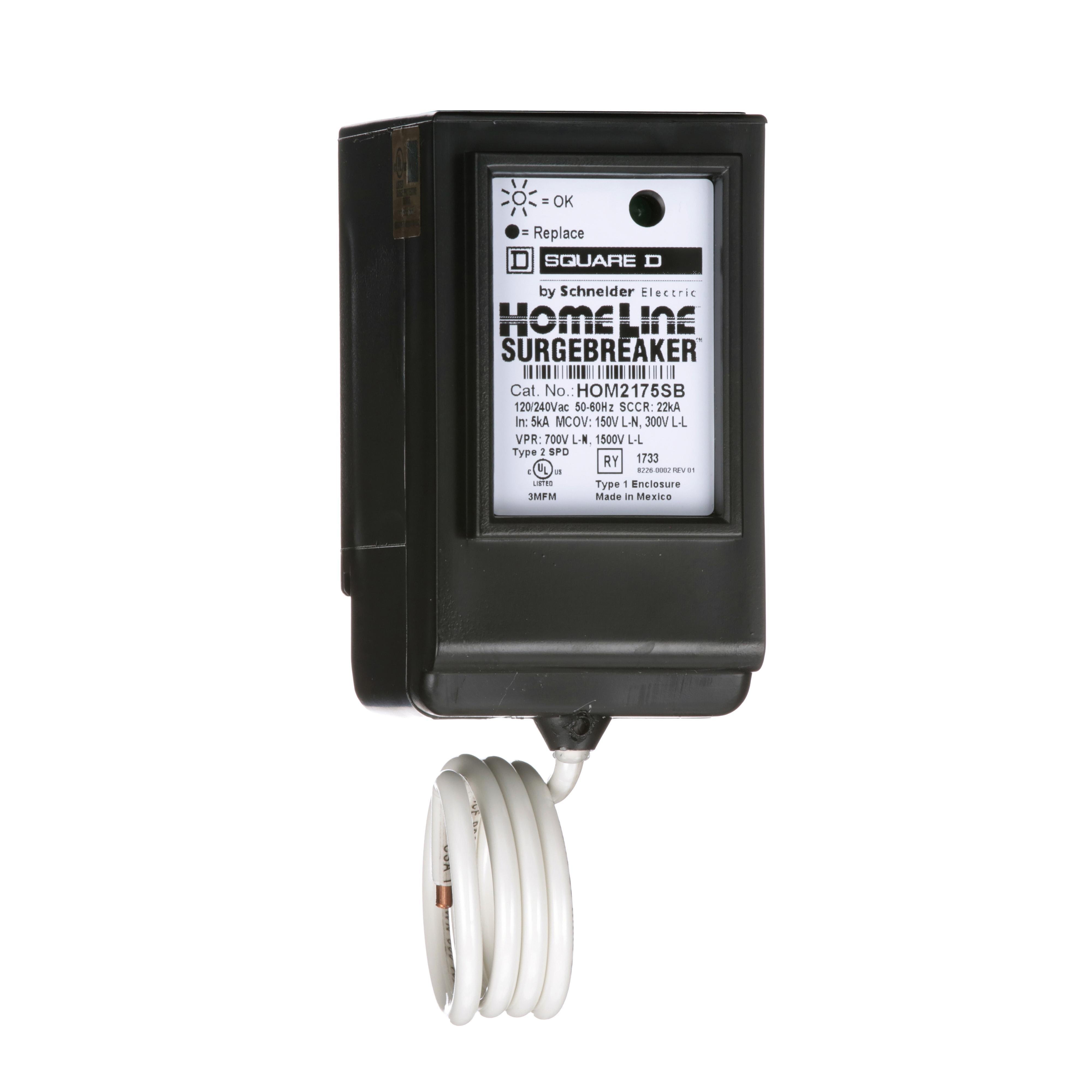 HOM2175SB - Surge protection device, Surgebreaker, 25kA, 120/240VAC, 1 phase, 3 wire, SPD type 1