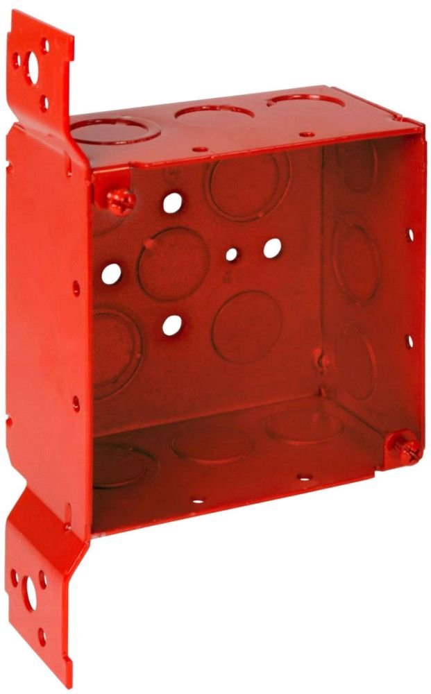 FA-4SDB-MKO-FB - 2-1/8" DEEP, 4" SQUARE DEEP FIRE ALARM BOX WELDED WITH MKO & FB BRACKET