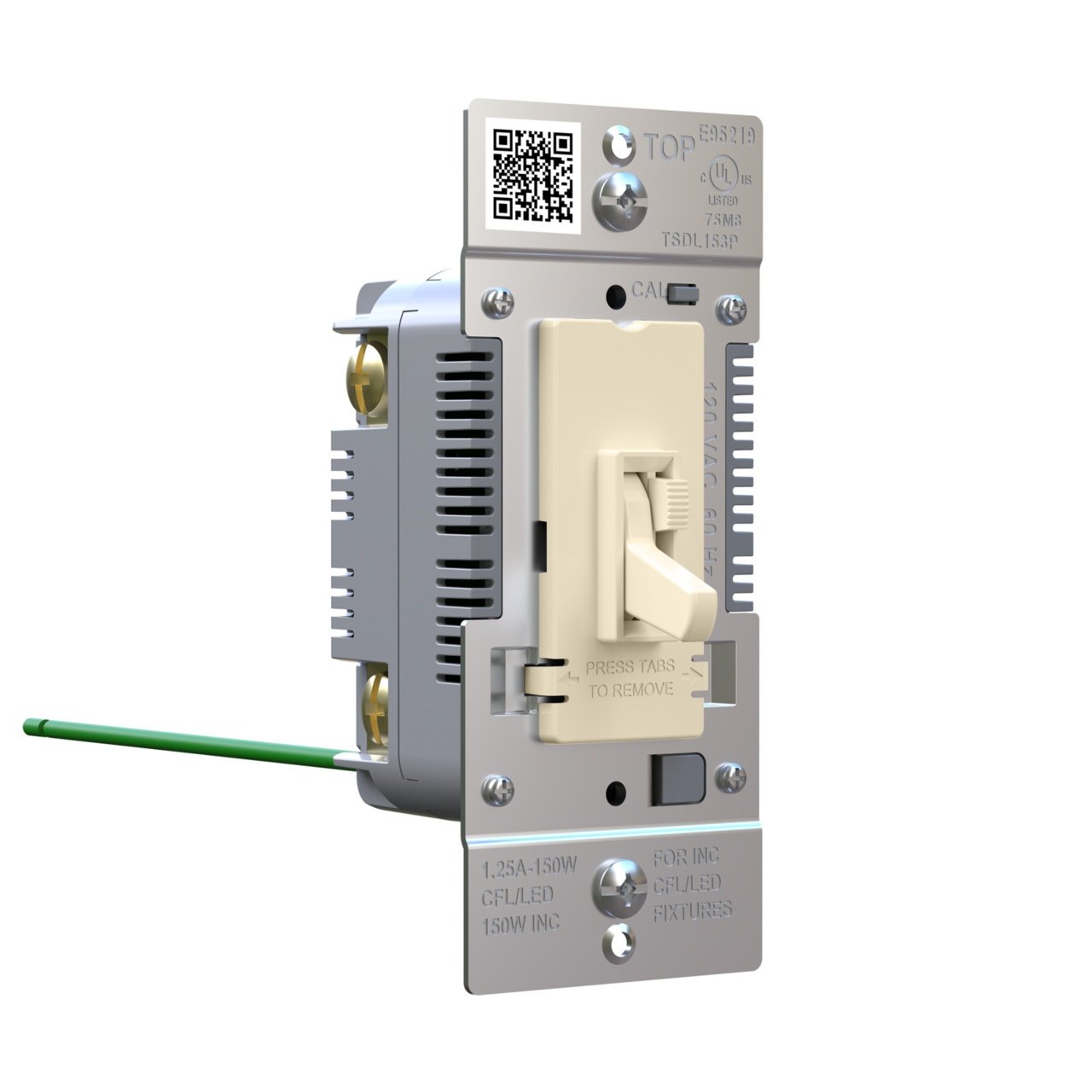 Picture of TSDL153PLA - Trademaster Toggle Slide LED Advanced Dimmer, Light Almond