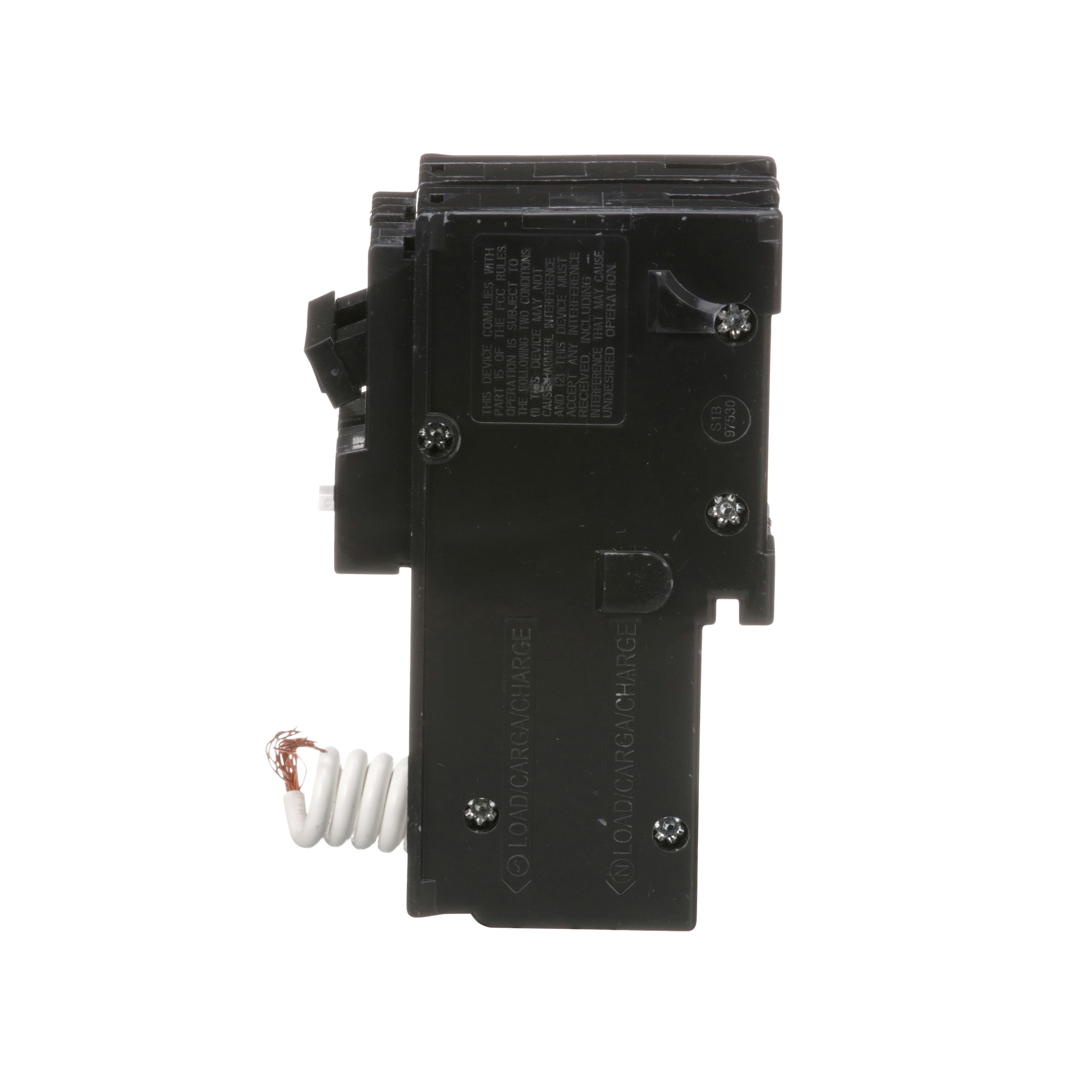 Picture of HOM220CAFI - [TAA] Mini circuit breaker, Homeline, 20A, 2 pole, 120VAC, 10kA AIR, combo arc fault, pigtail neutral, plug in, UL