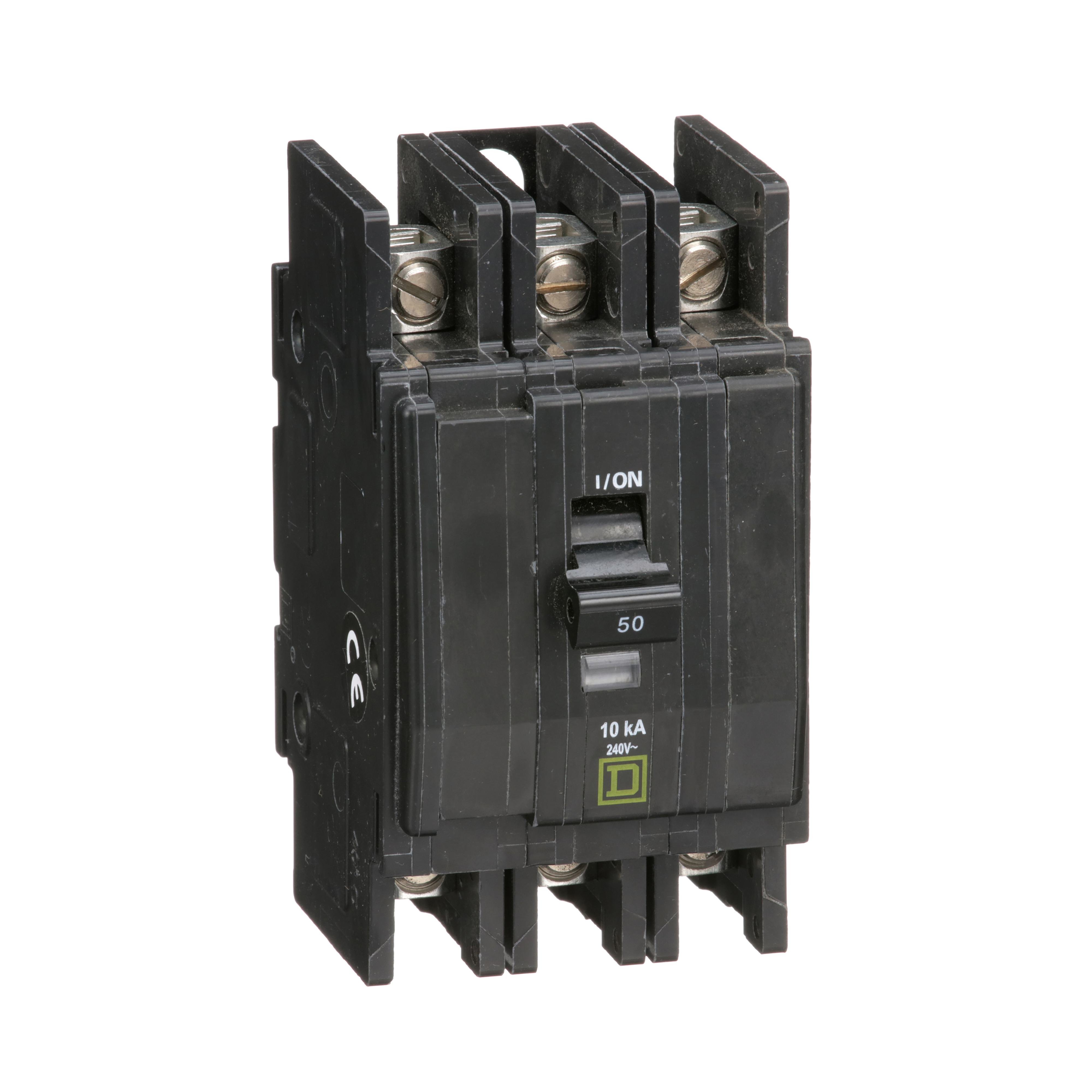 QOU350 - Mini circuit breaker, QOU, 50A, 3 pole, 240VAC, 10kA