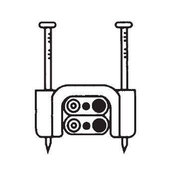 RA-1588/2 - 1/2" 2-Nail Plastic Cable Stacker Strap, Tan