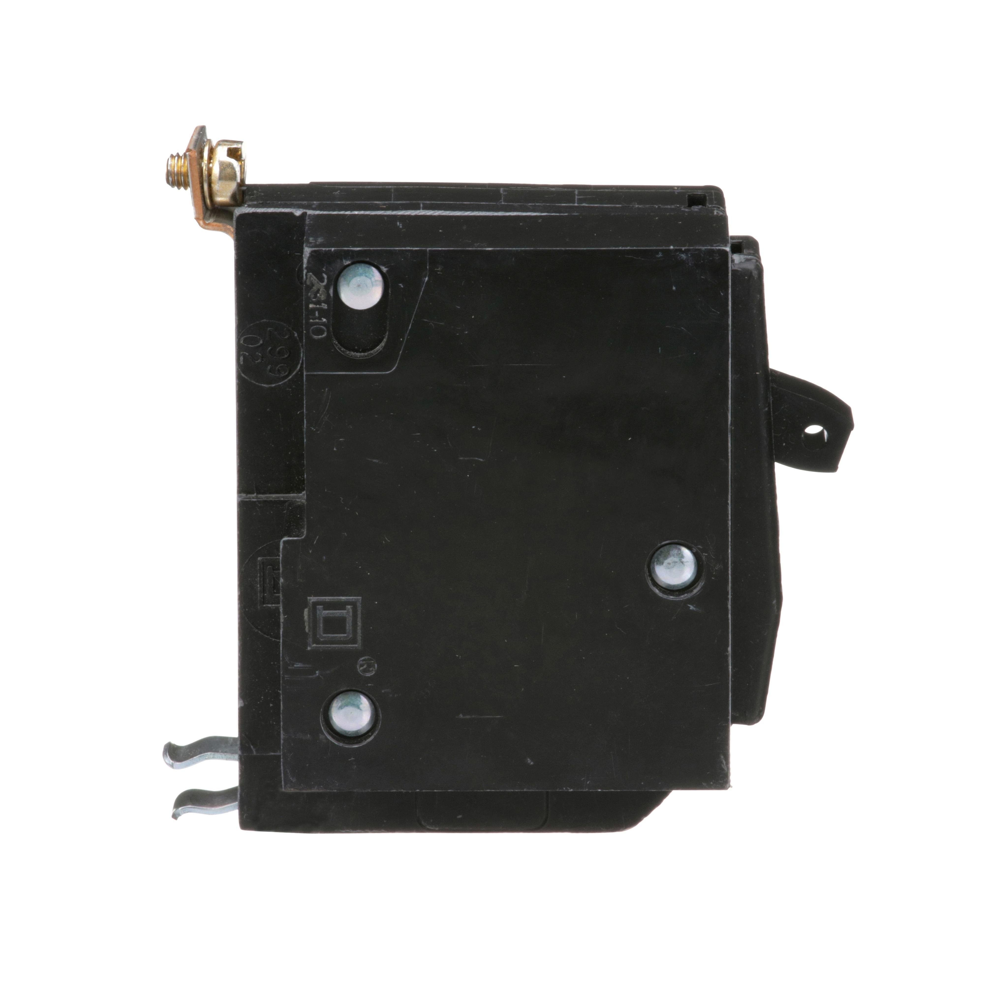 Picture of QOB1201021 - Mini circuit breaker, QO, 20A, 1 pole, 120/240VAC, 10kA, bolt on, AC shunt