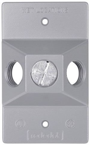 S203E-R - 3 HOLE RECT COVER SILVER