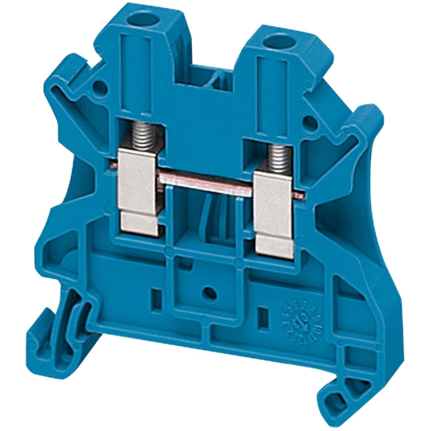 NSYTRV42BL - Terminal block, Linergy TR, blue, 4mm², passthrough, 3 points, set of 10