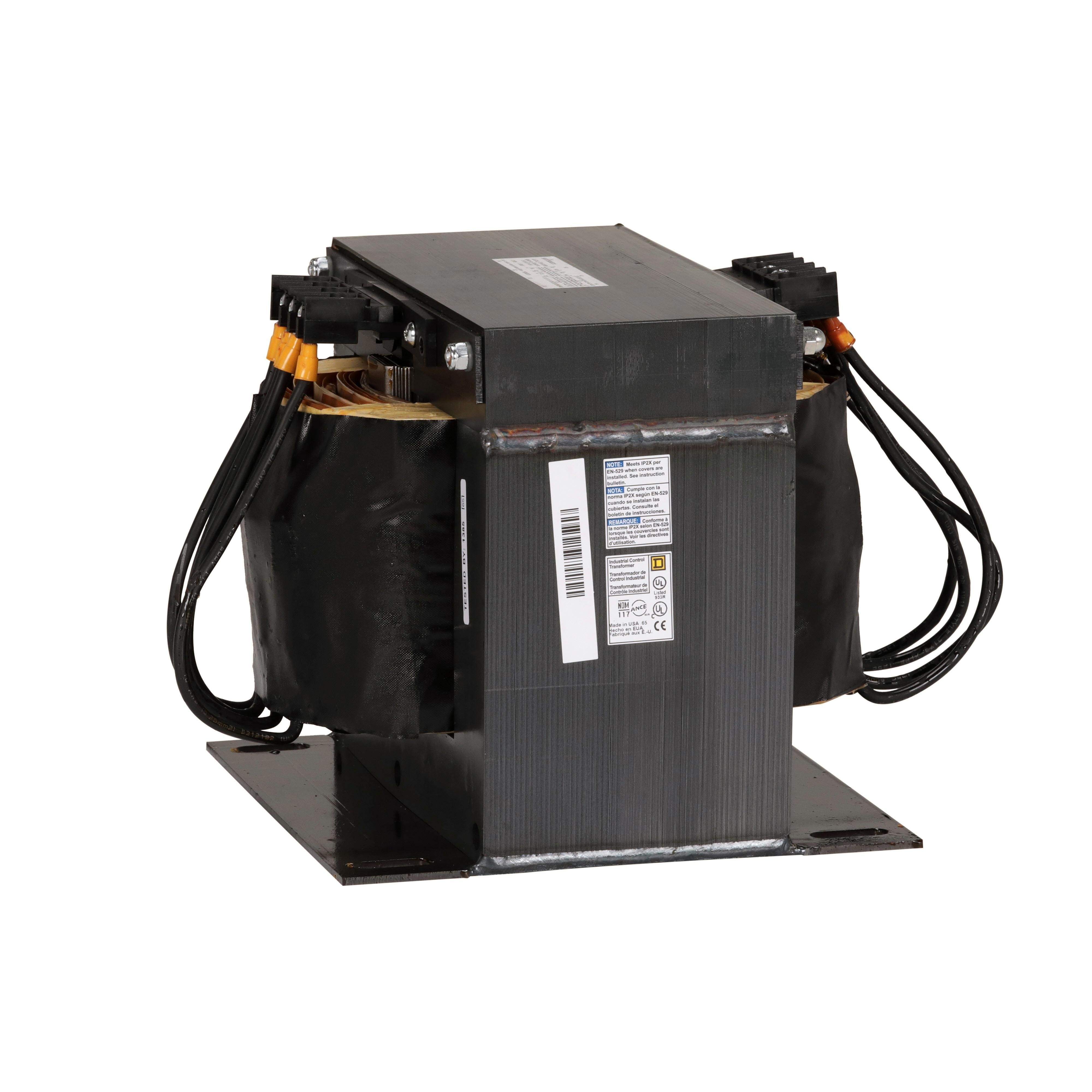 9070T5000D31 - Transformer, Type T, industrial control, 5000VA, 1 phase, 240x480V primary, 120/240V secondary, 115C rise