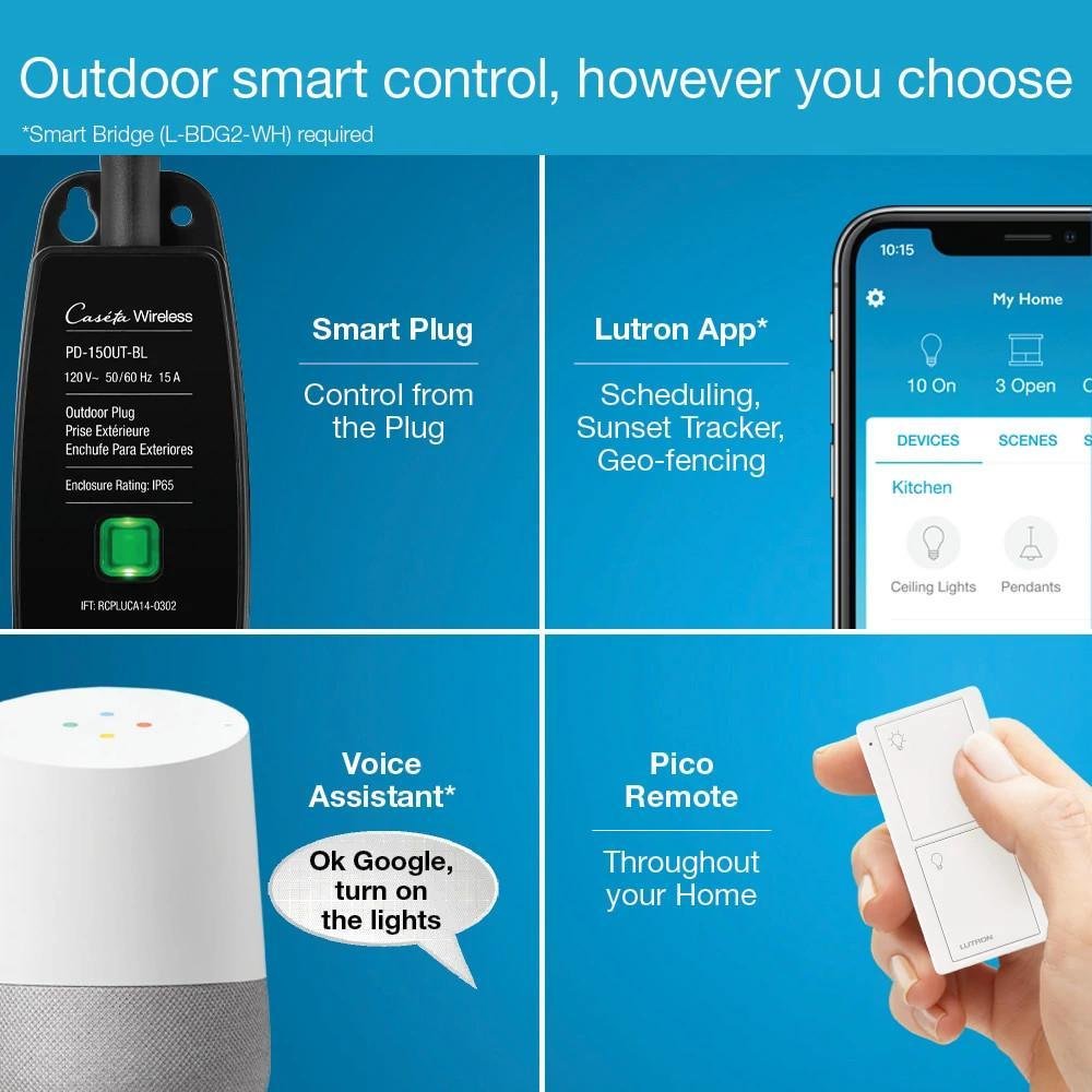 Picture of PD-15OUT-BL - Caséta Outdoor Smart Plug On/Off Switch