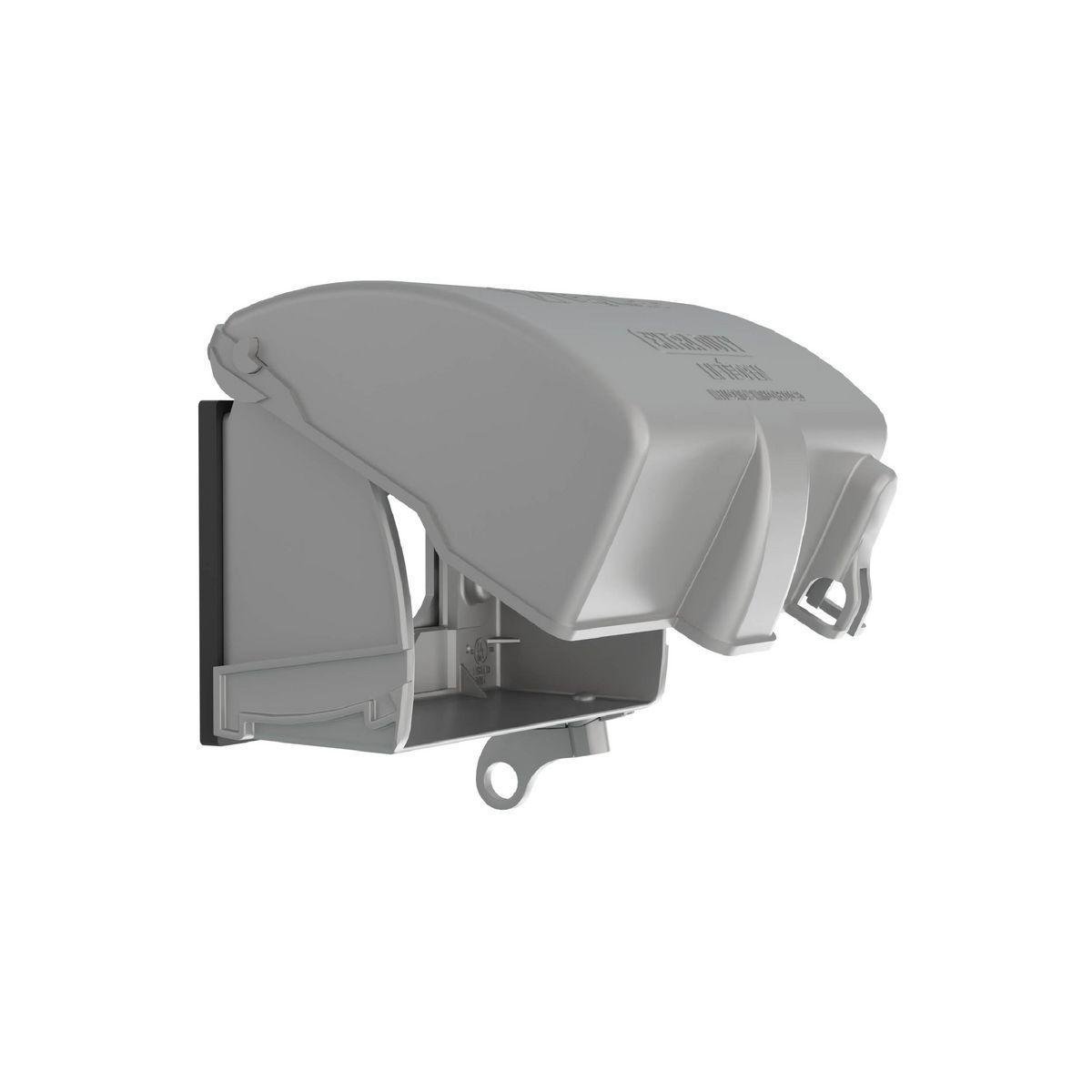 Picture of MX4380S - Single Gang Metal Low Profile While-In-Use Covers - Extra Duty Horizontal 8-in-1
