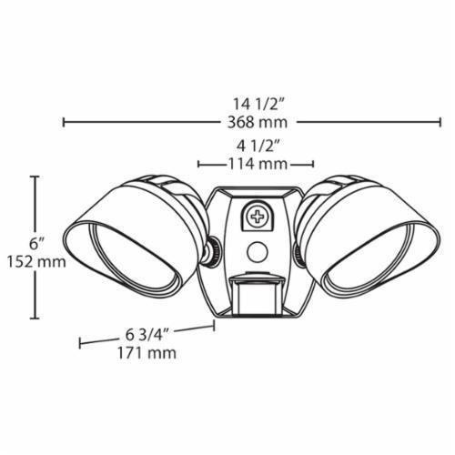 Picture of BULLET FLOOD KIT 2 X 12W COOL LED 120V W/ CU4 & HOOD WHITE