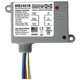 RIB2401B - Enclosed Relay 20Amp SPDT 24VAC/DC/120VAC