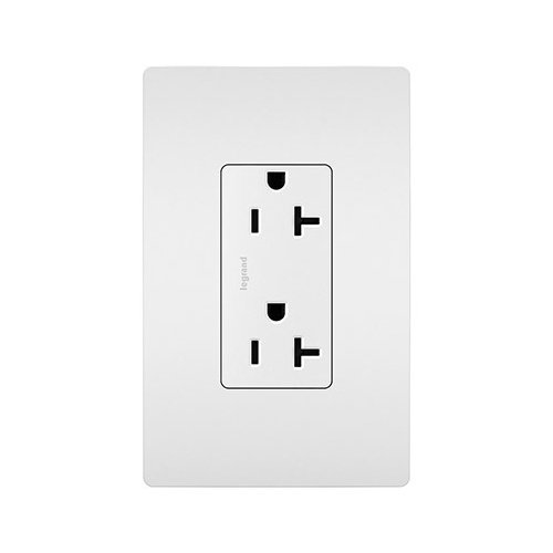 Picture of TR26352-W - TR DECO RECEP 20A 125V S+B WIRE WH