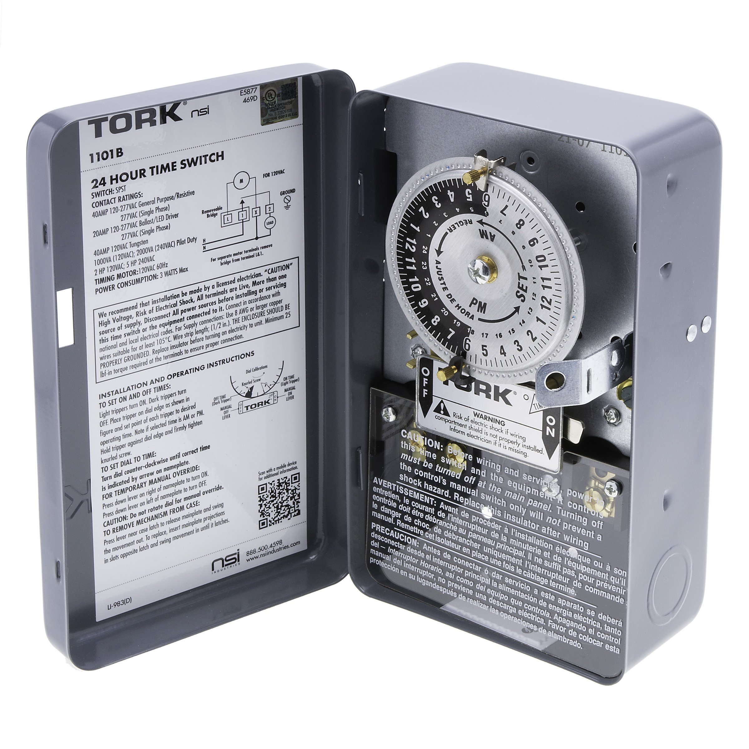 1101B - 24 Hour Time Switch 40A 120V SPST Indoor