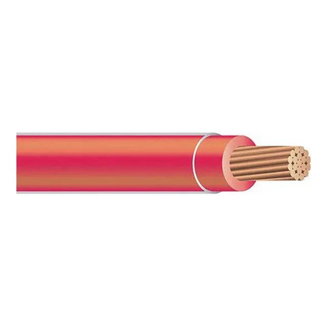 THHN-2/0-STR19-RED-CU-5000R - THHN - 2/0 AWG - 19 Strands - Red - Soft Annealed Copper - 5000' Reel