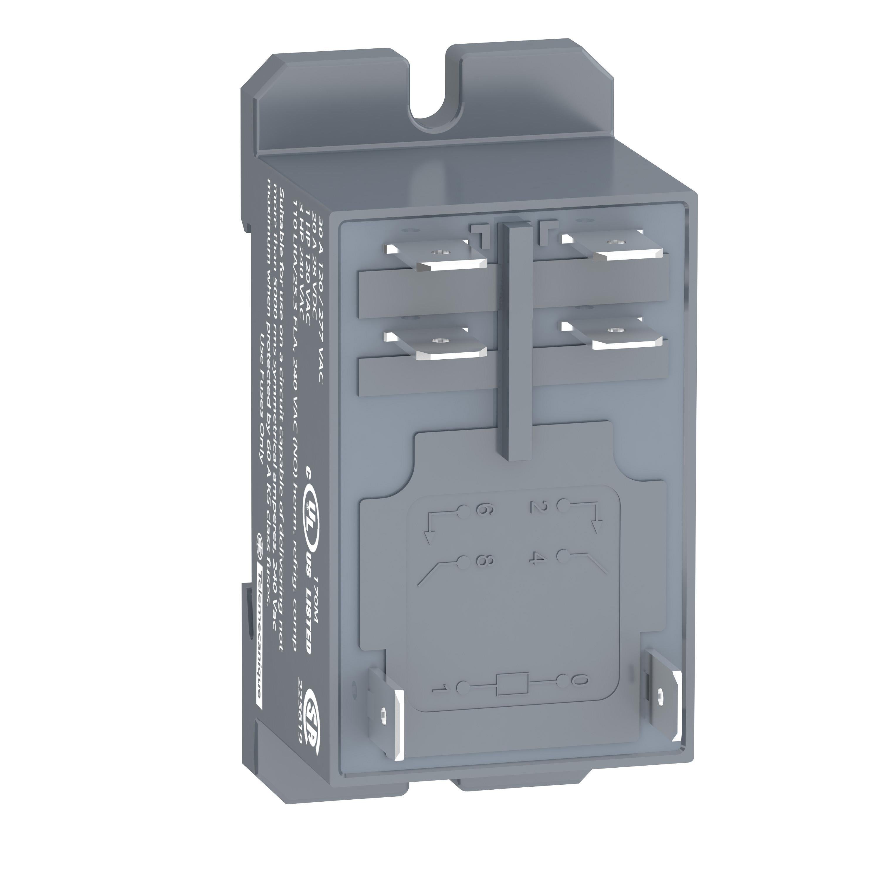 Picture of RPF2AF7 - power relay, Harmony electromechanical relays, DIN rail or panel mount relay, 30A, 2NO, 120V AC
