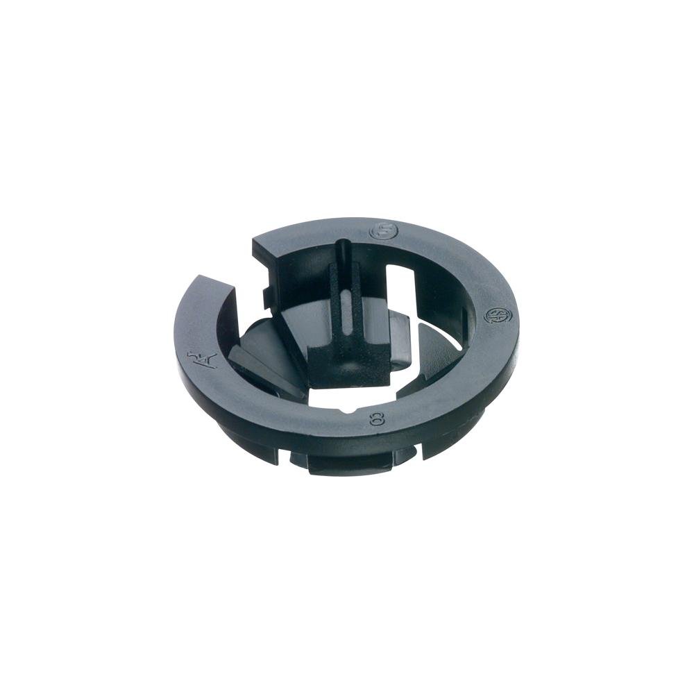 NM96 - Plastic, 1" knockout size Push-in connector snaps into knockout using light finger pressure, holds wires securely and is simple to remove with the twist of a screw driver.