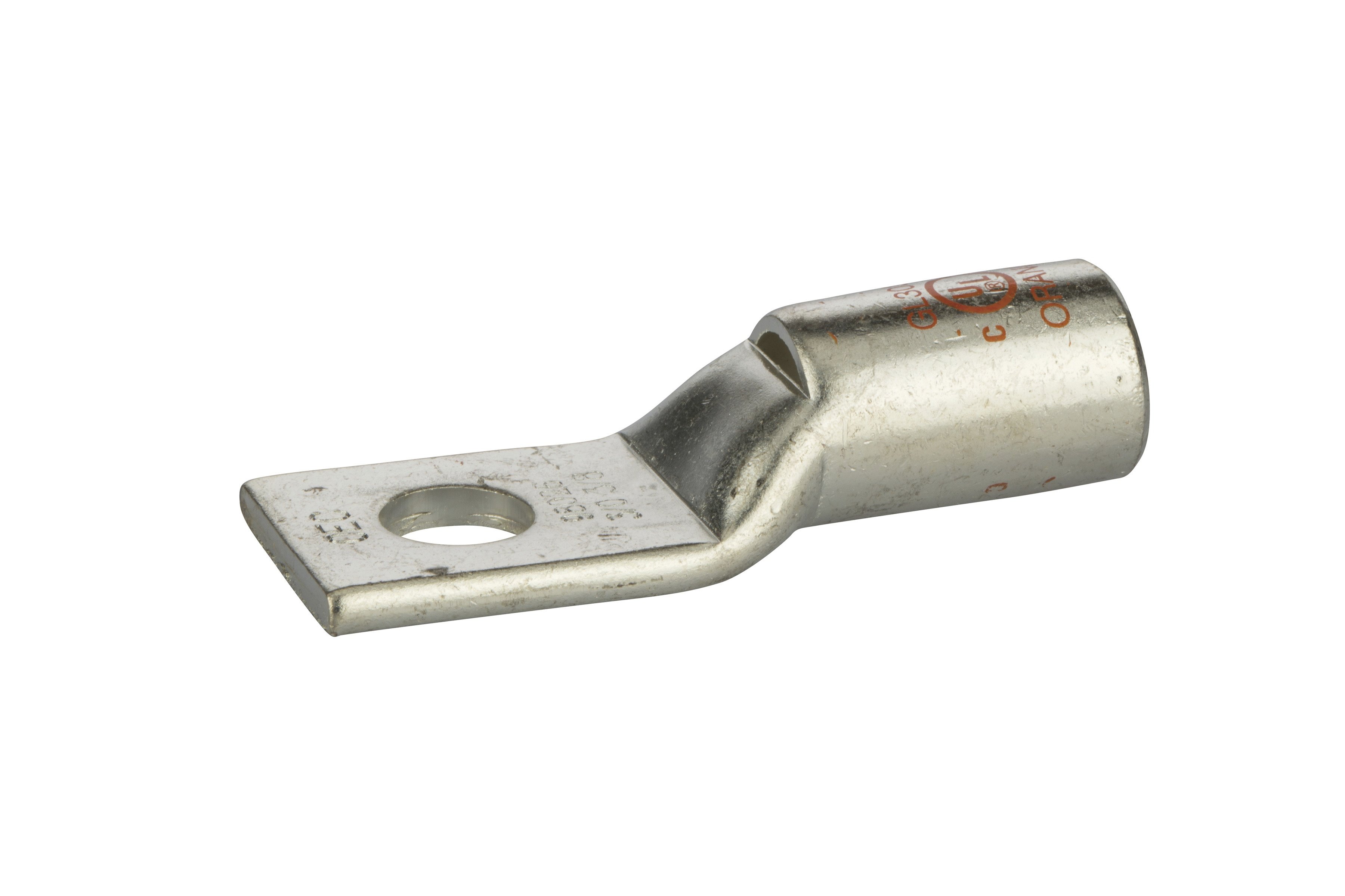 GL3038 - Copper Orange Compression Short Lug, 3/0 AWG, 3/8” Mount