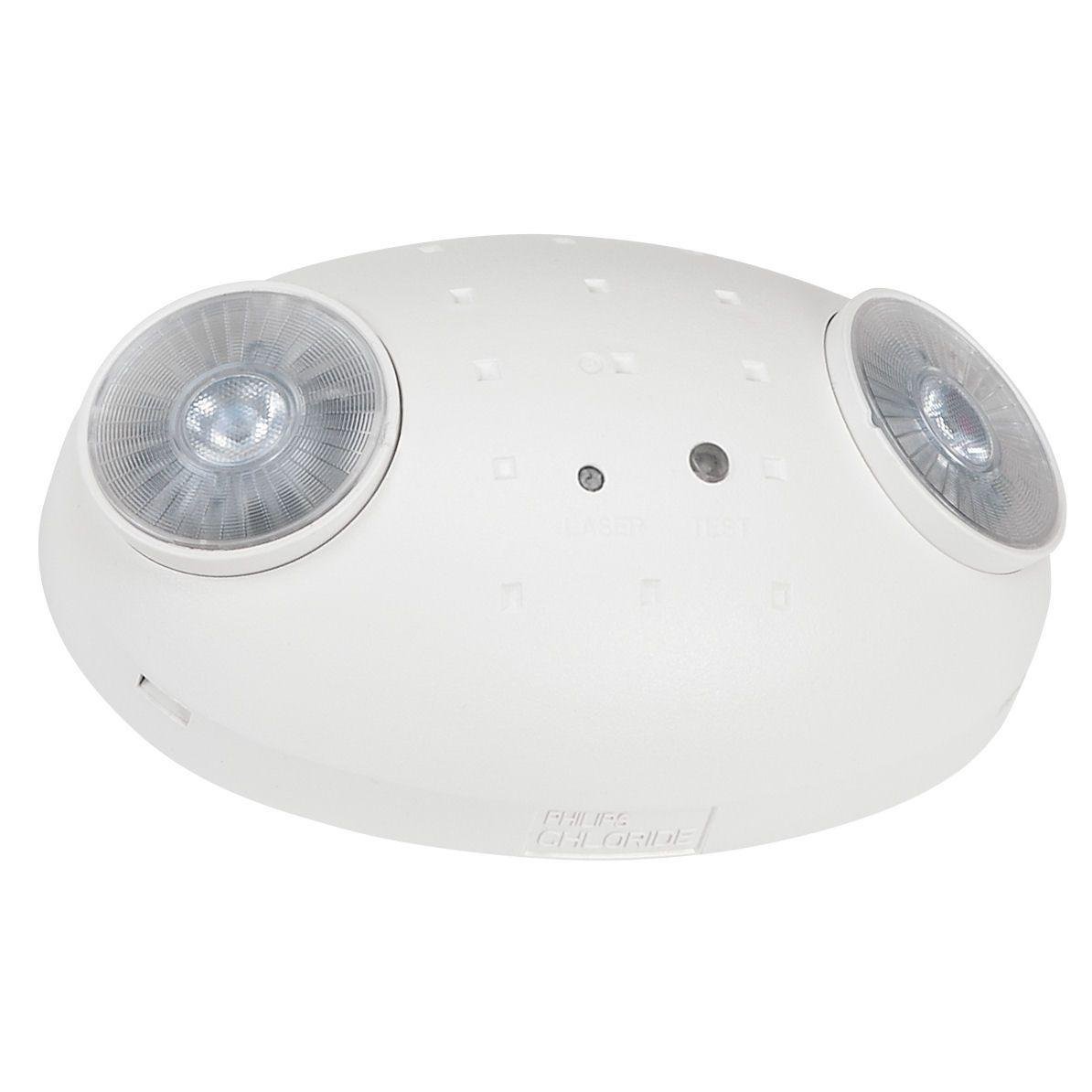 CLUNW - Compac LED 2 Lamp Head Emergency Unit, Nickel Cadmium Battery, Compact White Cabinet