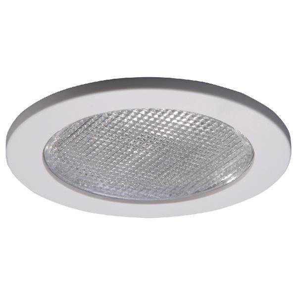 951PS - 4" Trim Lensed Showerlight 120V White Trim with Glass Lens