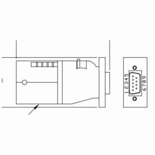 Picture of 1201035001 - PROFIBUS Attachable D-Sub Connector with Diagnostics LEDs and Programming Port, Straight