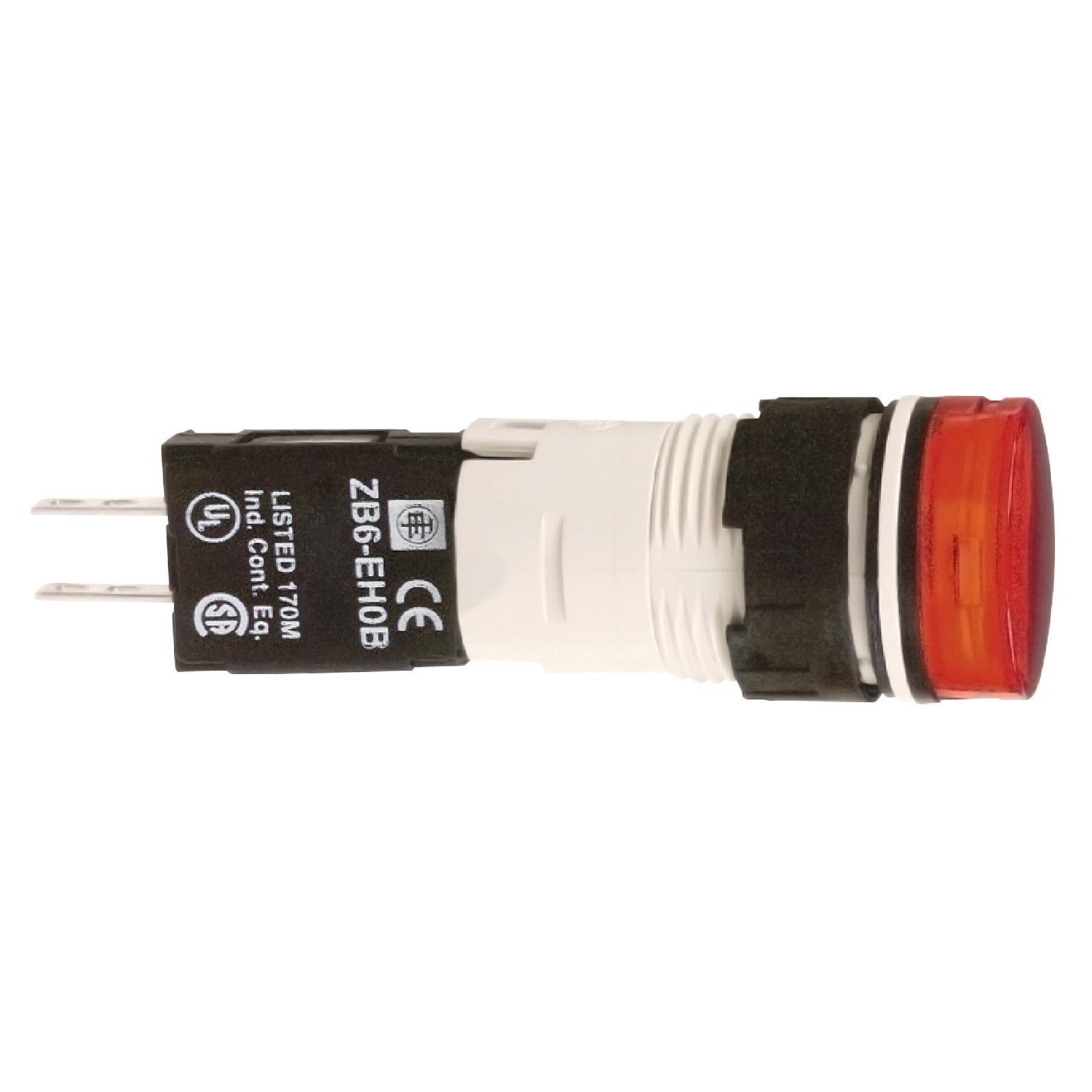 Picture of XB6AV4GB - Complete pilot light, Harmony XB6, round red, plastic, 16mm, integral LED 48...120V