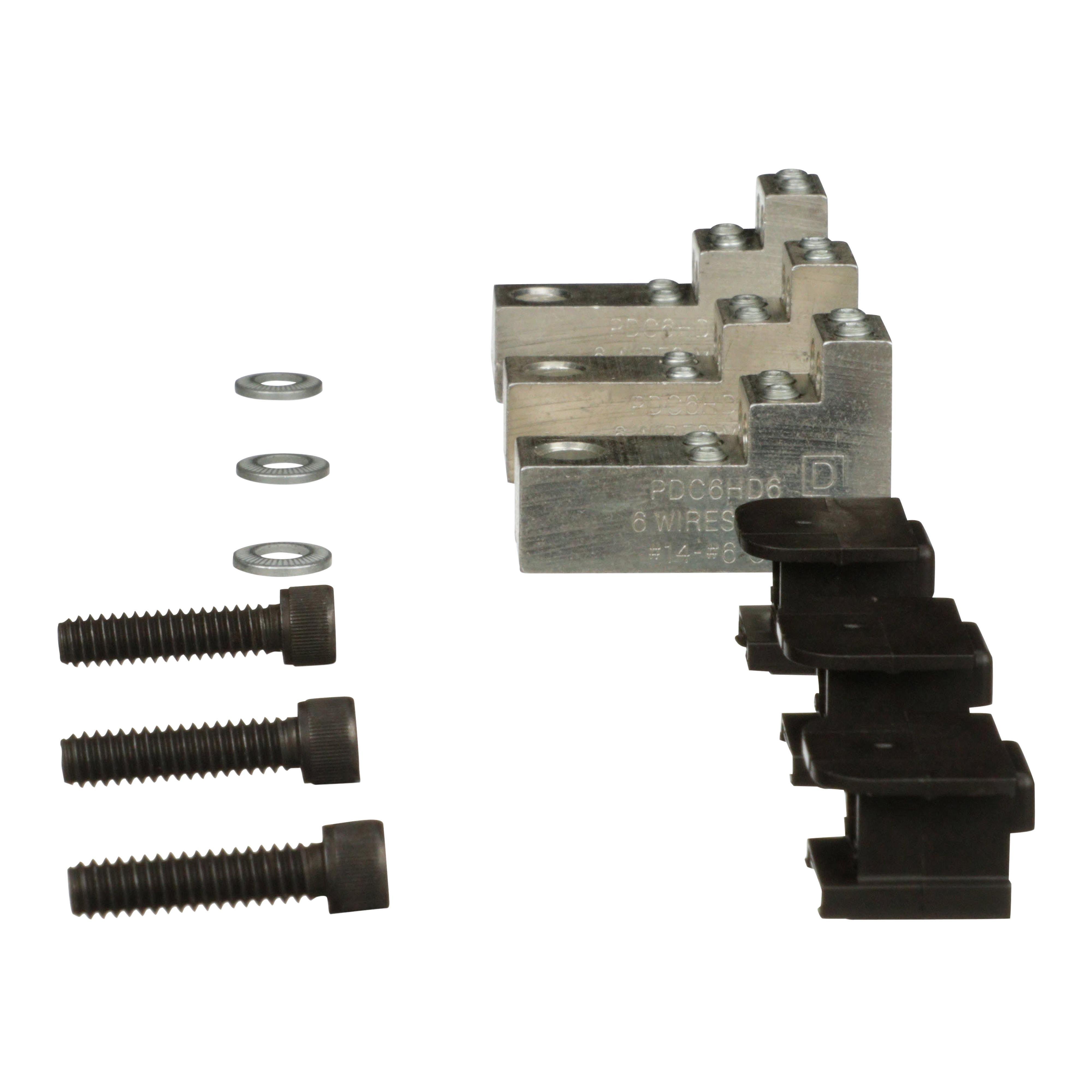 Picture of PDC6HD6 - Circuit breaker accessory, PowerPacT H, connector, power distribution, 15A to 150A, qty 3