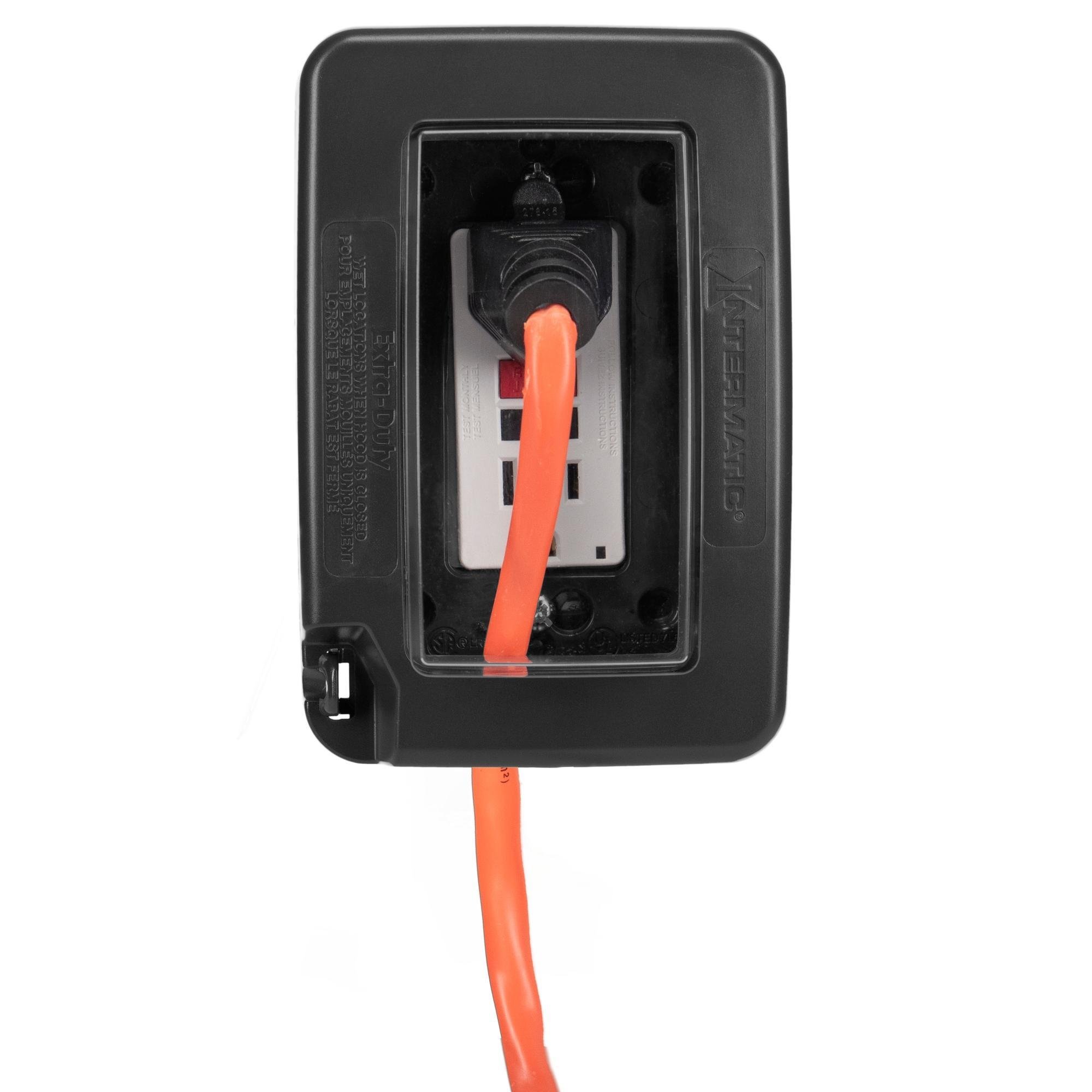 Picture of WP7000BL - Low-Profile Extra-Duty Plastic In-Use Weatherproof Cover, Single-Gang, Vrt/Hrz, Black