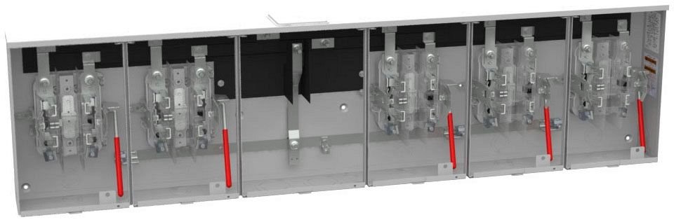 U2755-X-5T9 - 5 Terminal Ringless Large Closing Plate Lever Bypass 5 Position 5th Terminal 9 Oclock Position