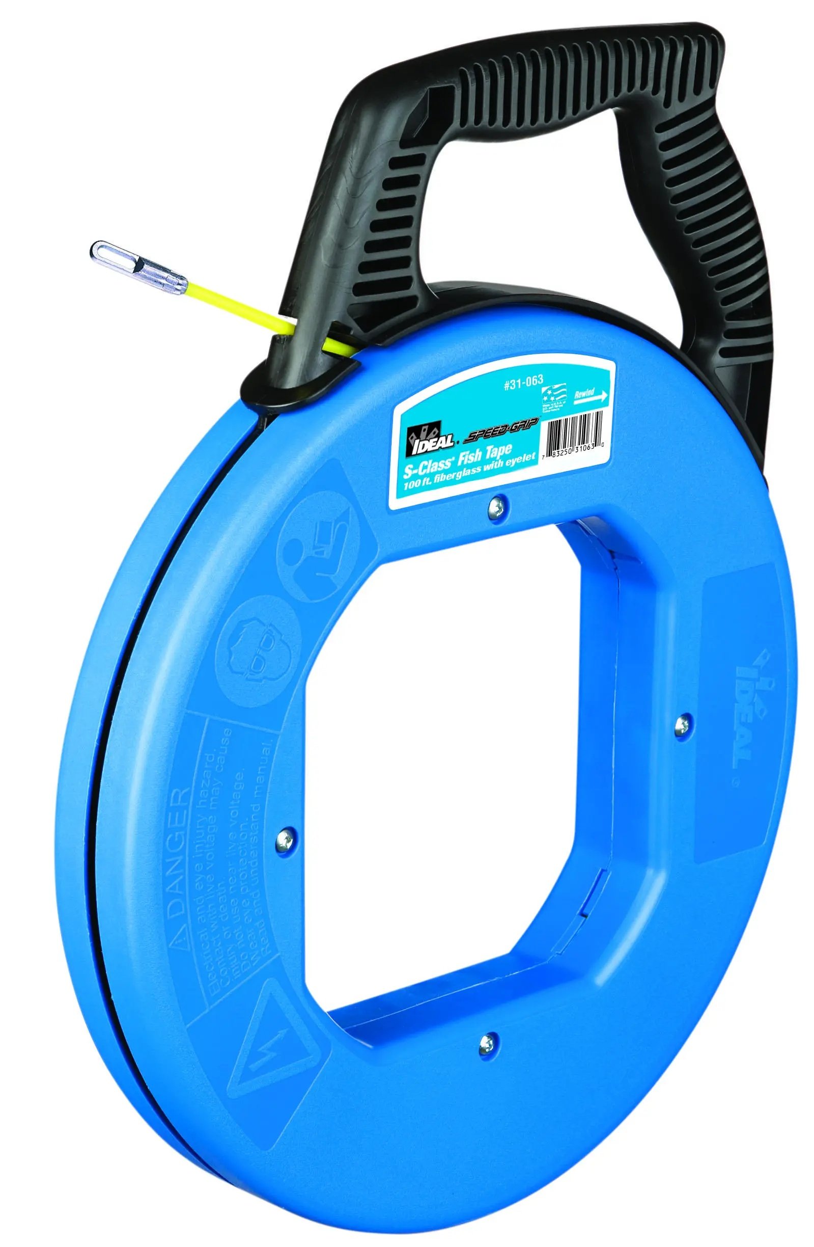 31-063 - 100' S-Class® Fiberglass Fish Tape w/Metal Eyelet & Tuff-Grip™ Pro Case