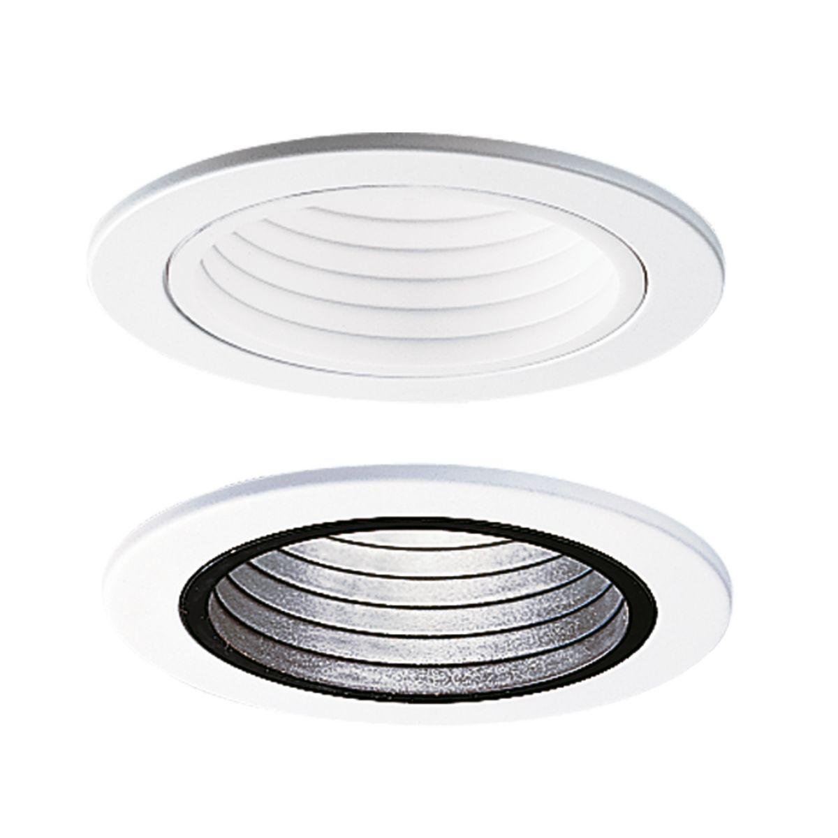 Picture of 4001WB - 4" White Plastic Step Baffle - White Ring