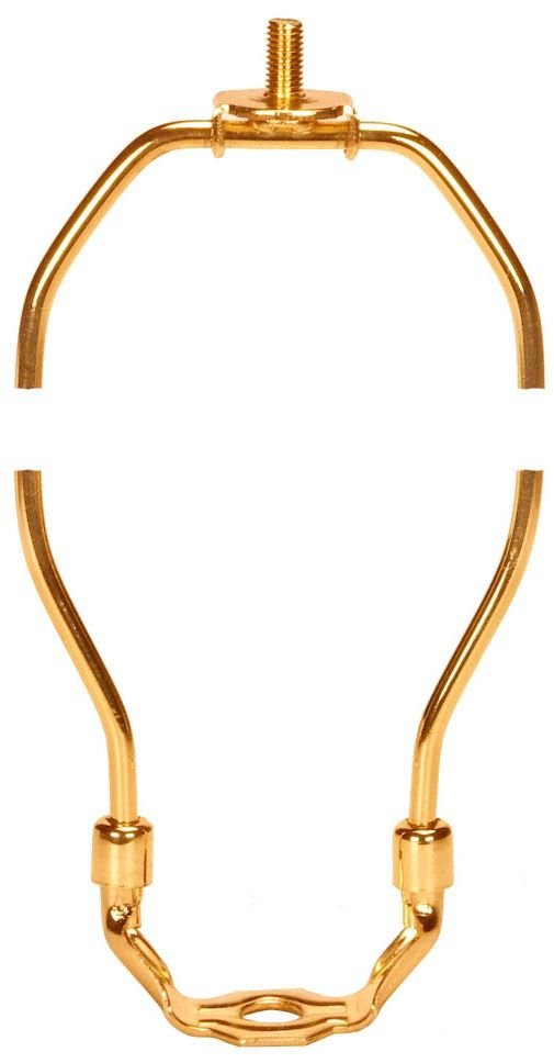 90/223 - Light Duty Harp - Polished Brass Finish - 11" Height - 1/8 IP Saddle - 1/4-27 Thread - 125 Carton