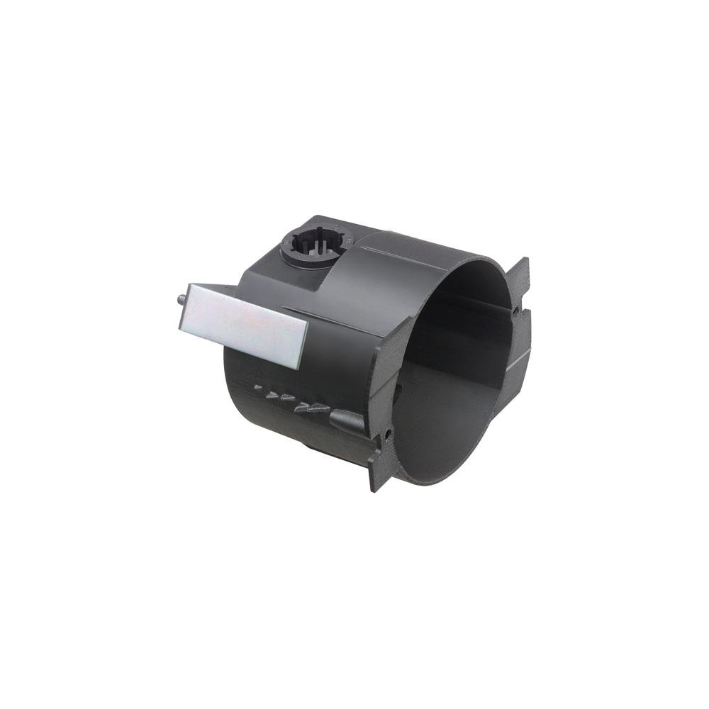 FSC3227R - Non Metallic 3-1/4 sconce device box for existing construction. Fits duplex receptacles. 17.6 cu. in. Installs with a standard 3-1/4" hole saw. Rated up to 3lb fixtures. 2 Hour Fire Rating.