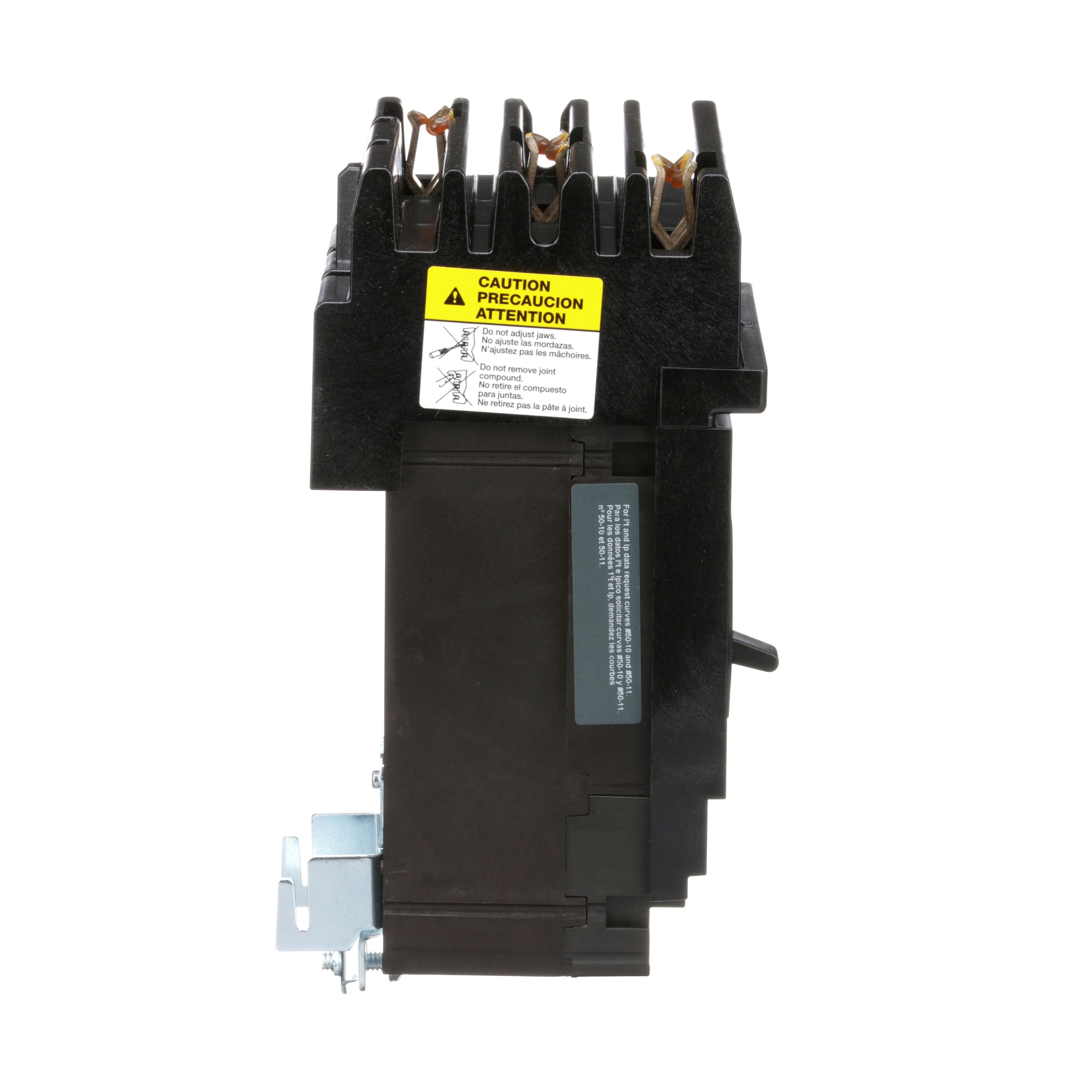 Picture of HJA36015 - Circuit breaker, PowerPacT H, 15A, 3 pole, 600VAC, 25kA, I-Line, thermal magnetic, 80%, ABC