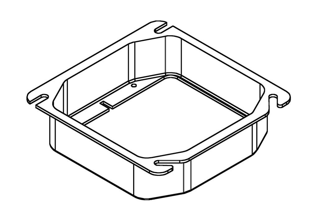 R2245 - 4" Square Double Gang Device Rings Raised 1" 11.6CU