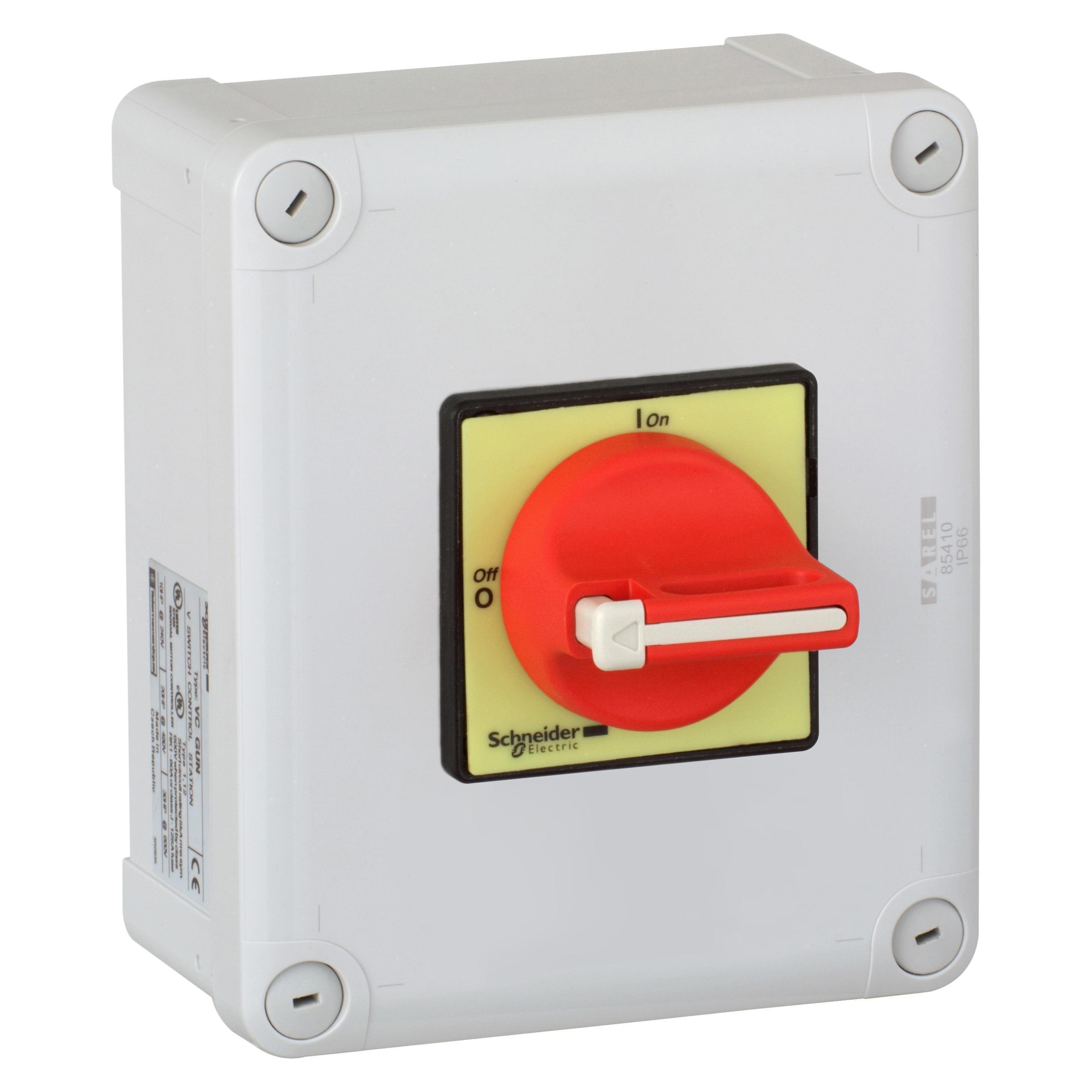 VC1GUN - Enclosed switch disconnector,TeSys Control,for ON/emergency stop,20A,conforming UL/CSA standard