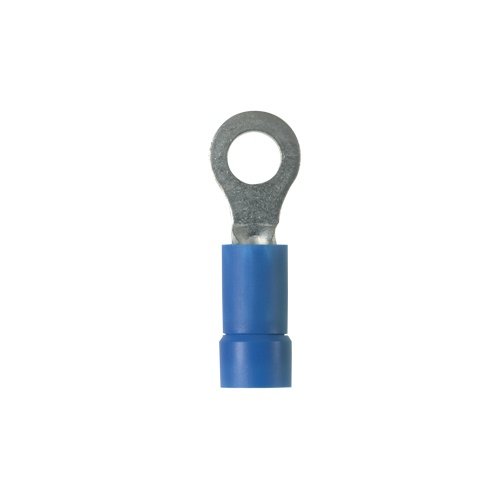 PV14-10R-C - Pan-Term® PV14-10R-C Ring Terminal, Blue, Vinyl, 14-16 AWG, #10 Stud, PK100