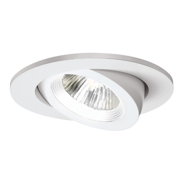 3009WHWB - 3" Trim Adjustable 35 Degree Gimbal White with White Baffle